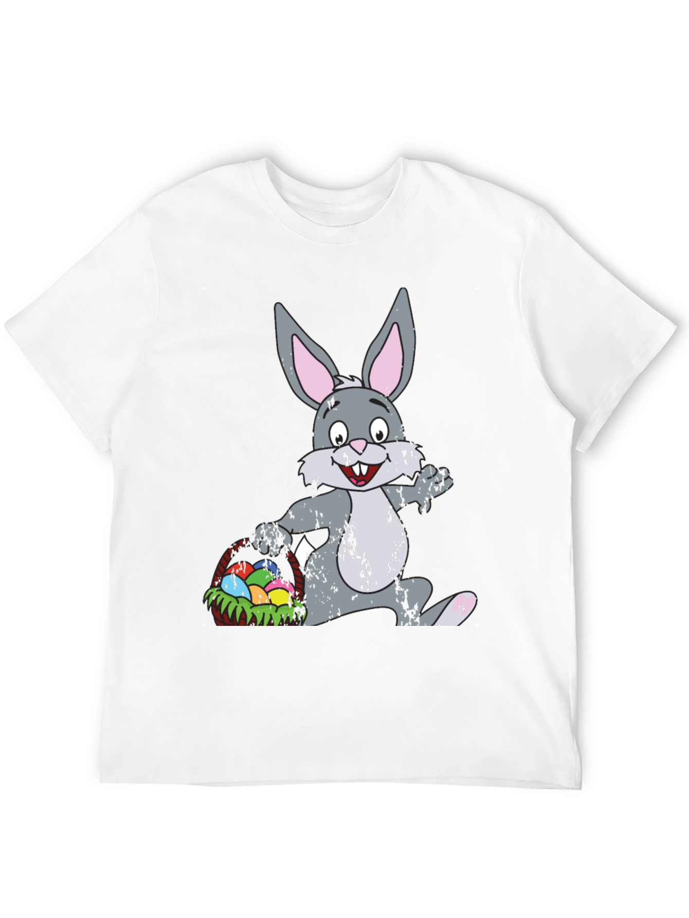 Easter Bunny with Basket Graphic T-Shirt
