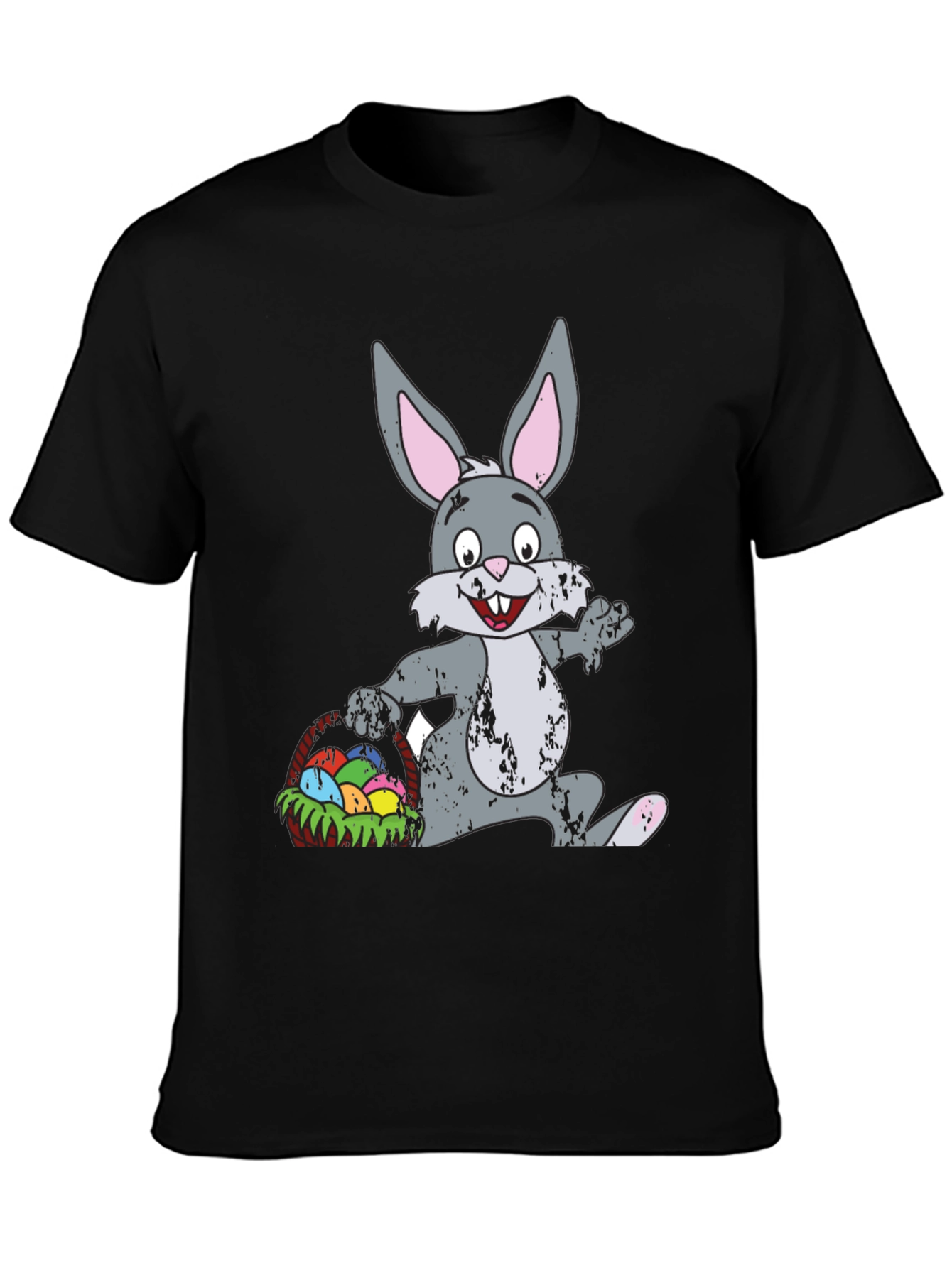 Easter Bunny with Basket Graphic T-Shirt