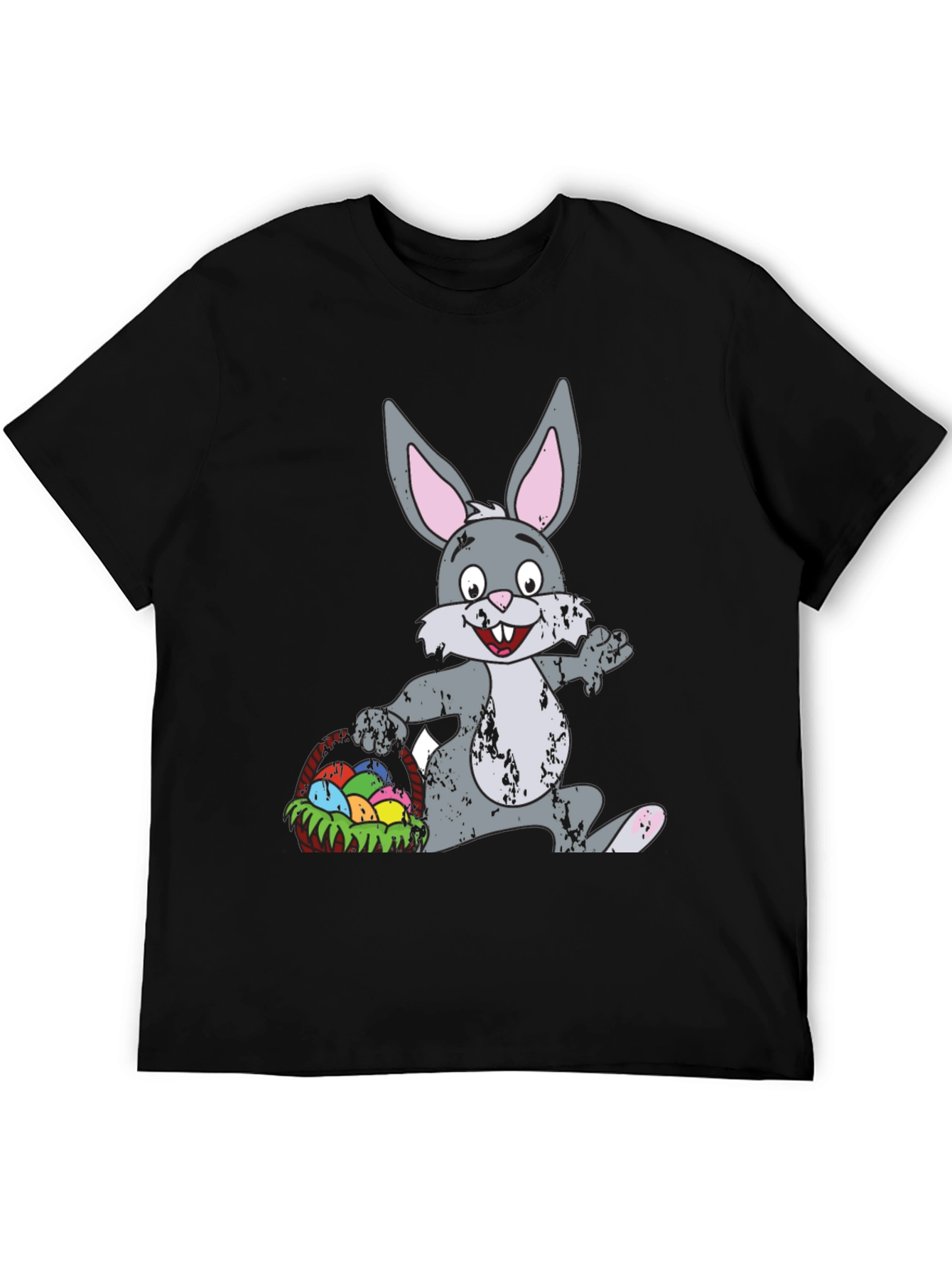 Easter Bunny with Basket Graphic T-Shirt