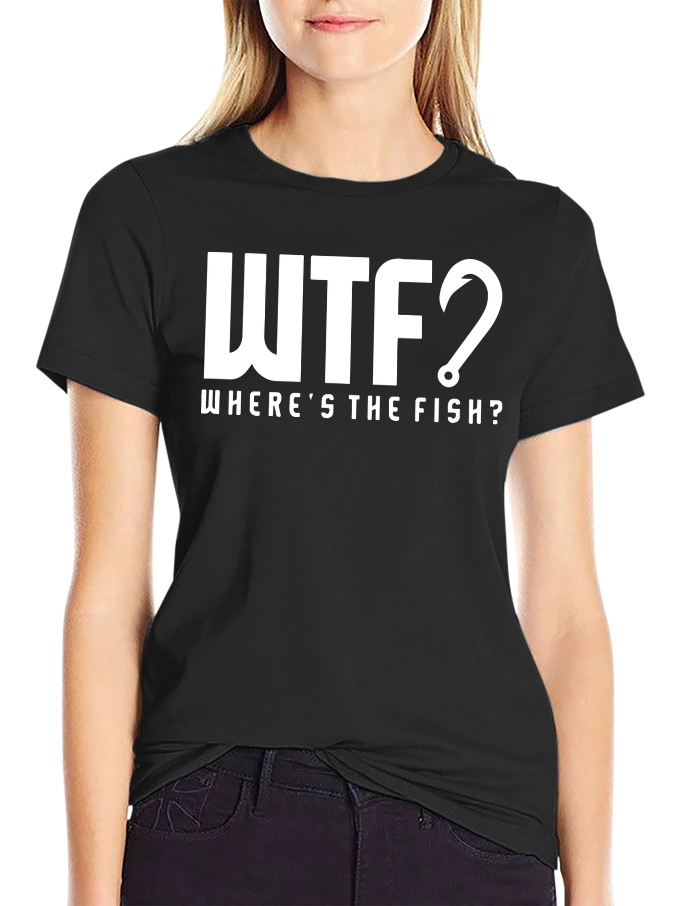 WTF Wheres The Fish? Mens Humor Tee