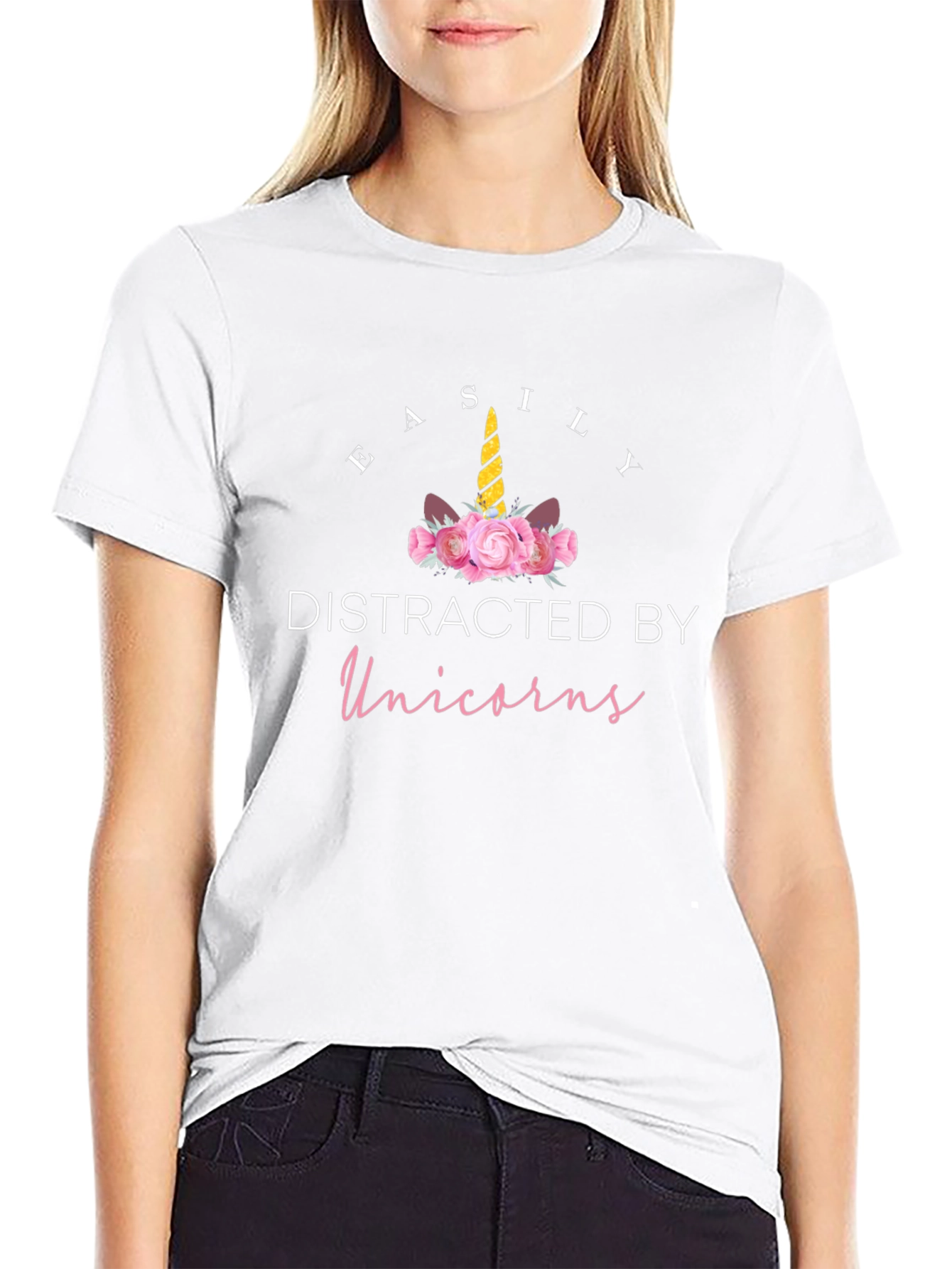 Easily Distracted By Unicorns Graphic Tee