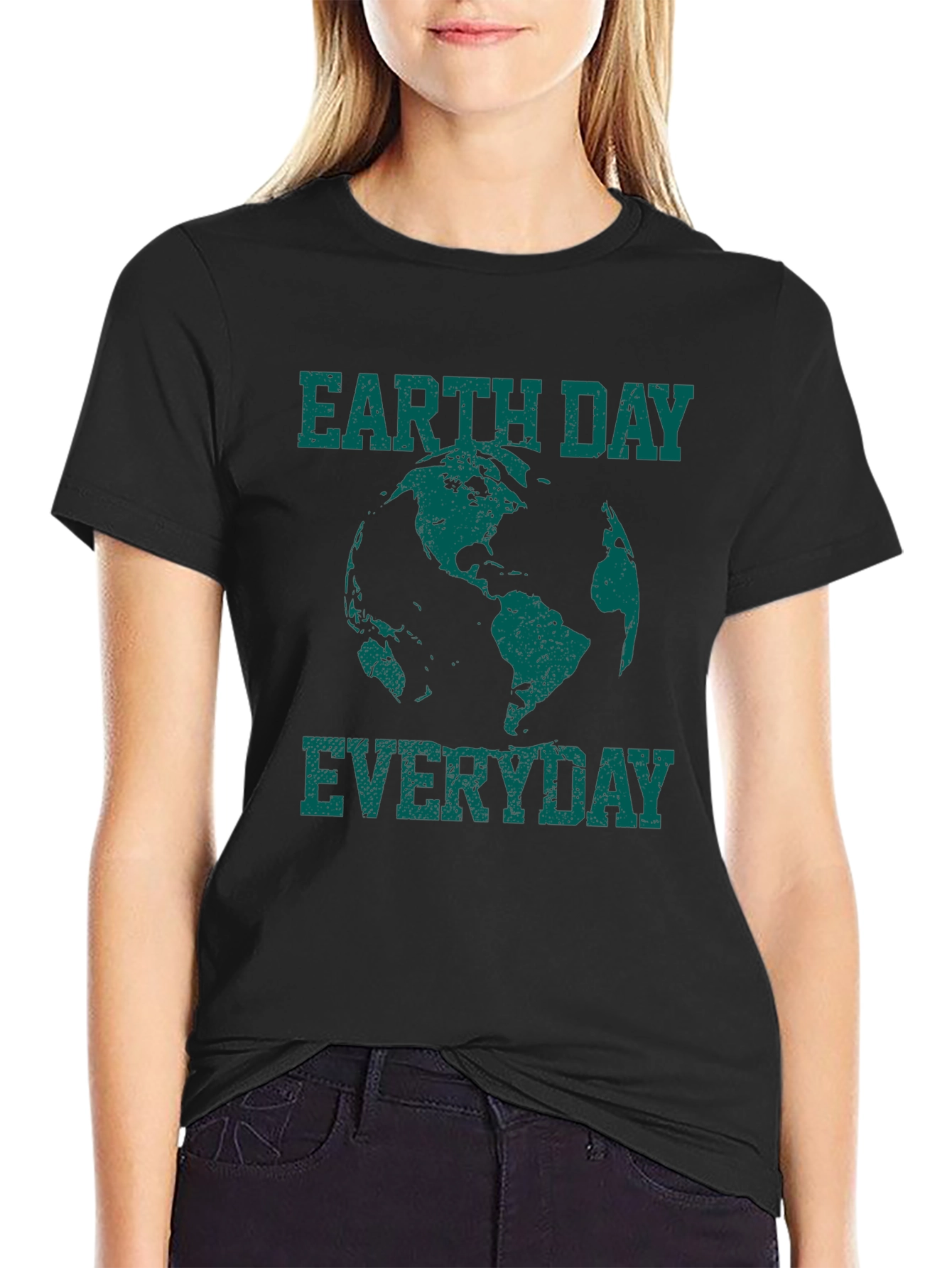 Earth Day Everyday Graphic Tee - Black