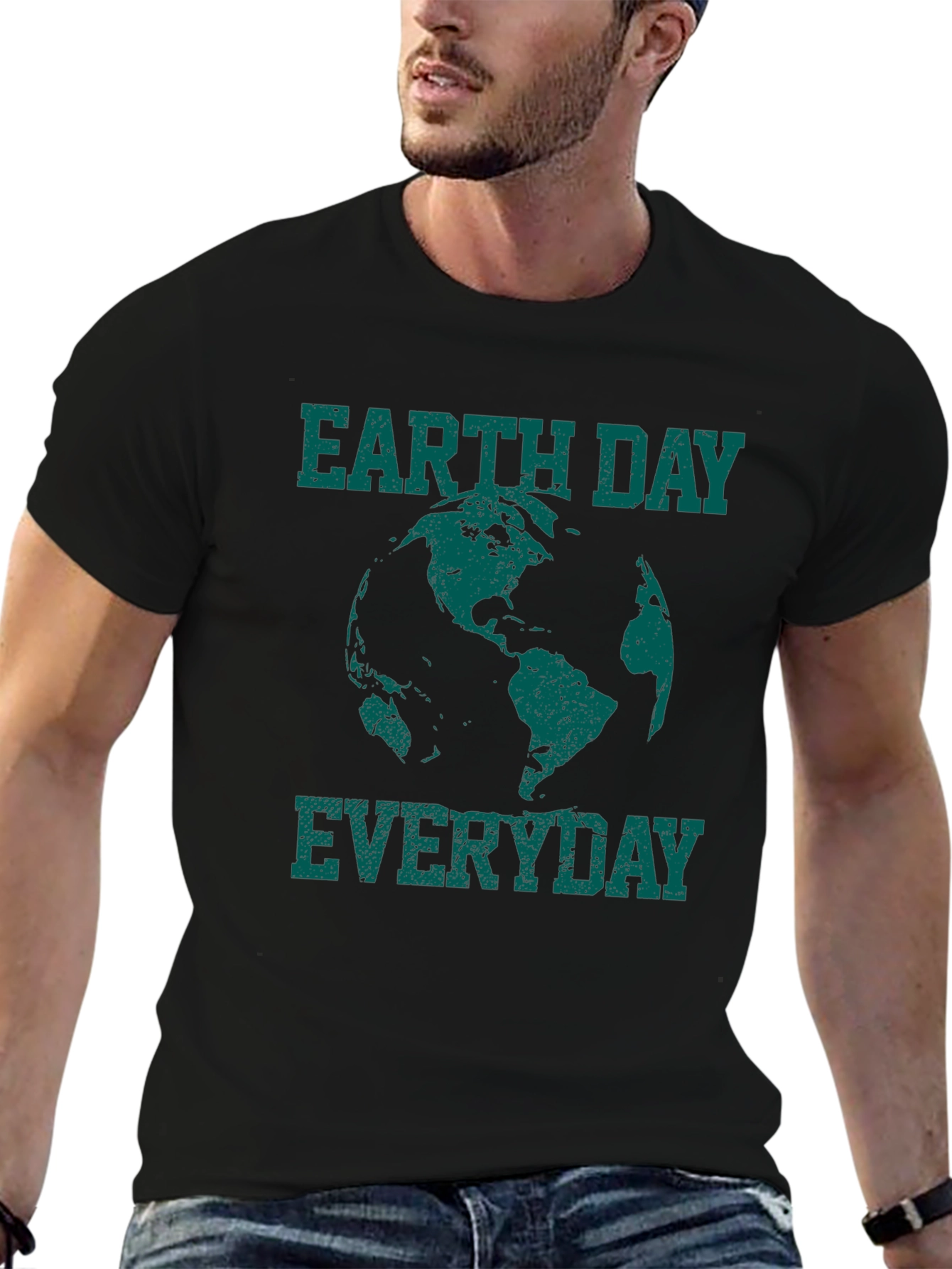 Earth Day Everyday Graphic Tee - Black