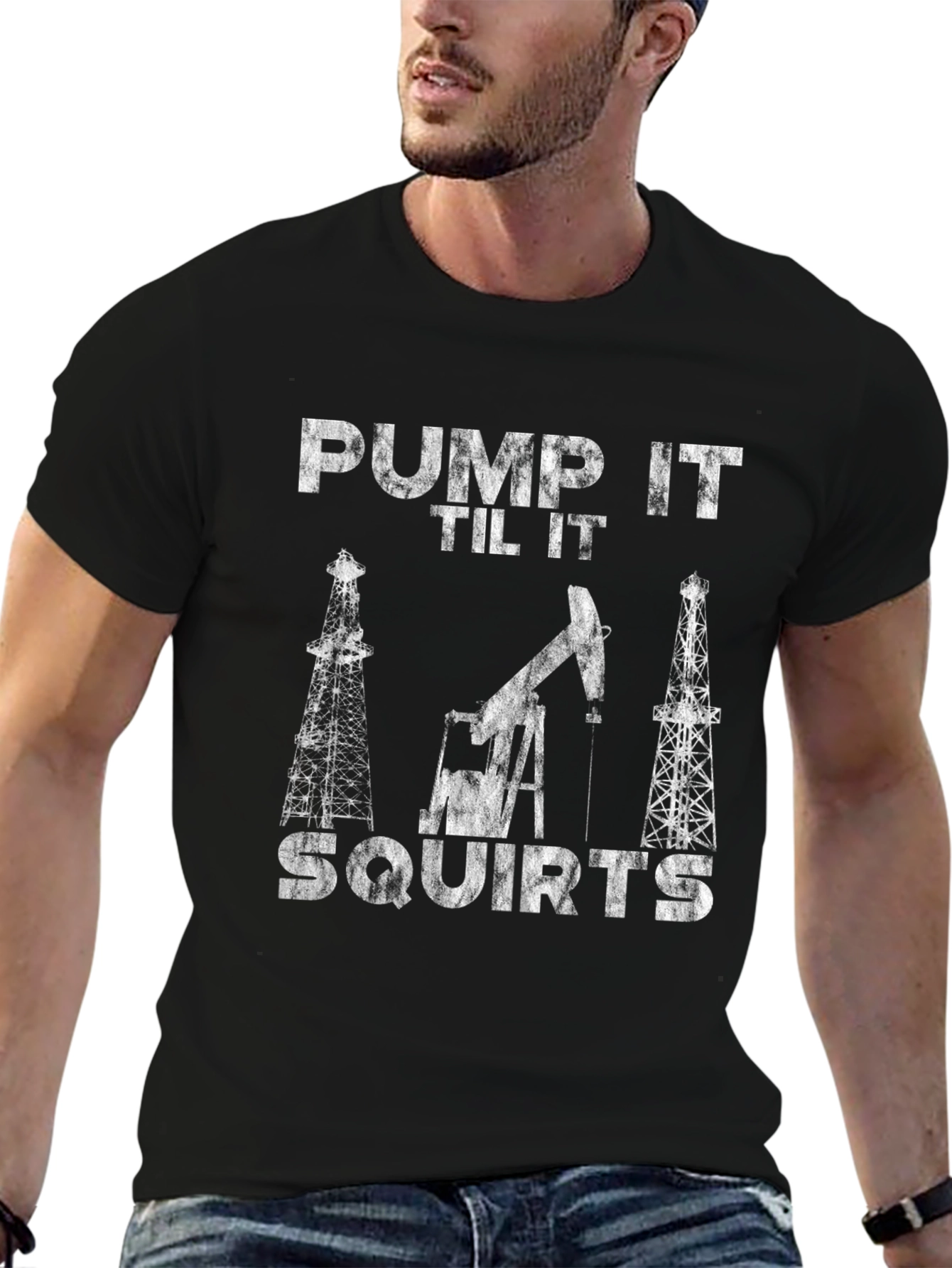 Pump It Oil Rig Graphic Tee