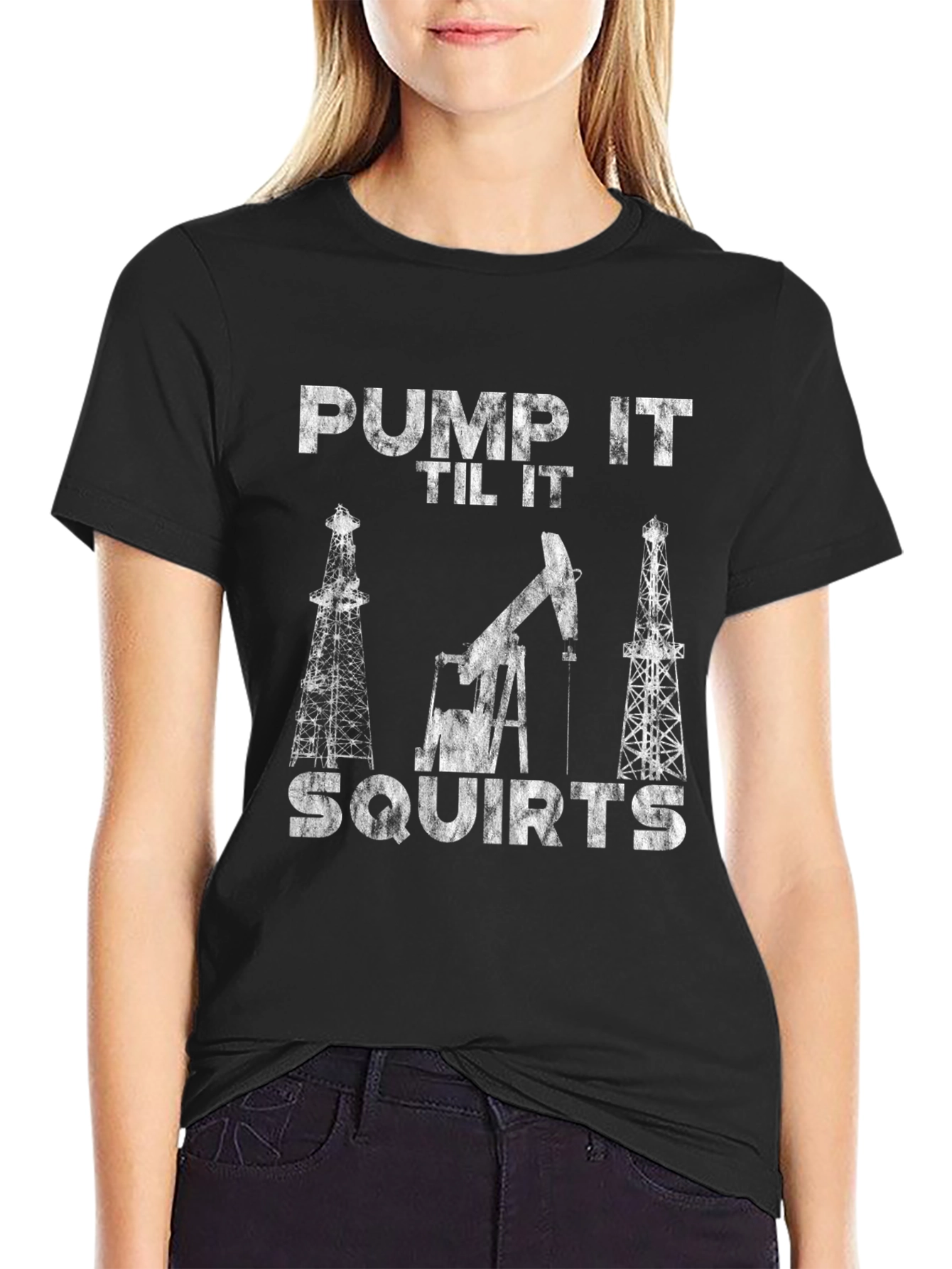 Pump It Oil Rig Graphic Tee