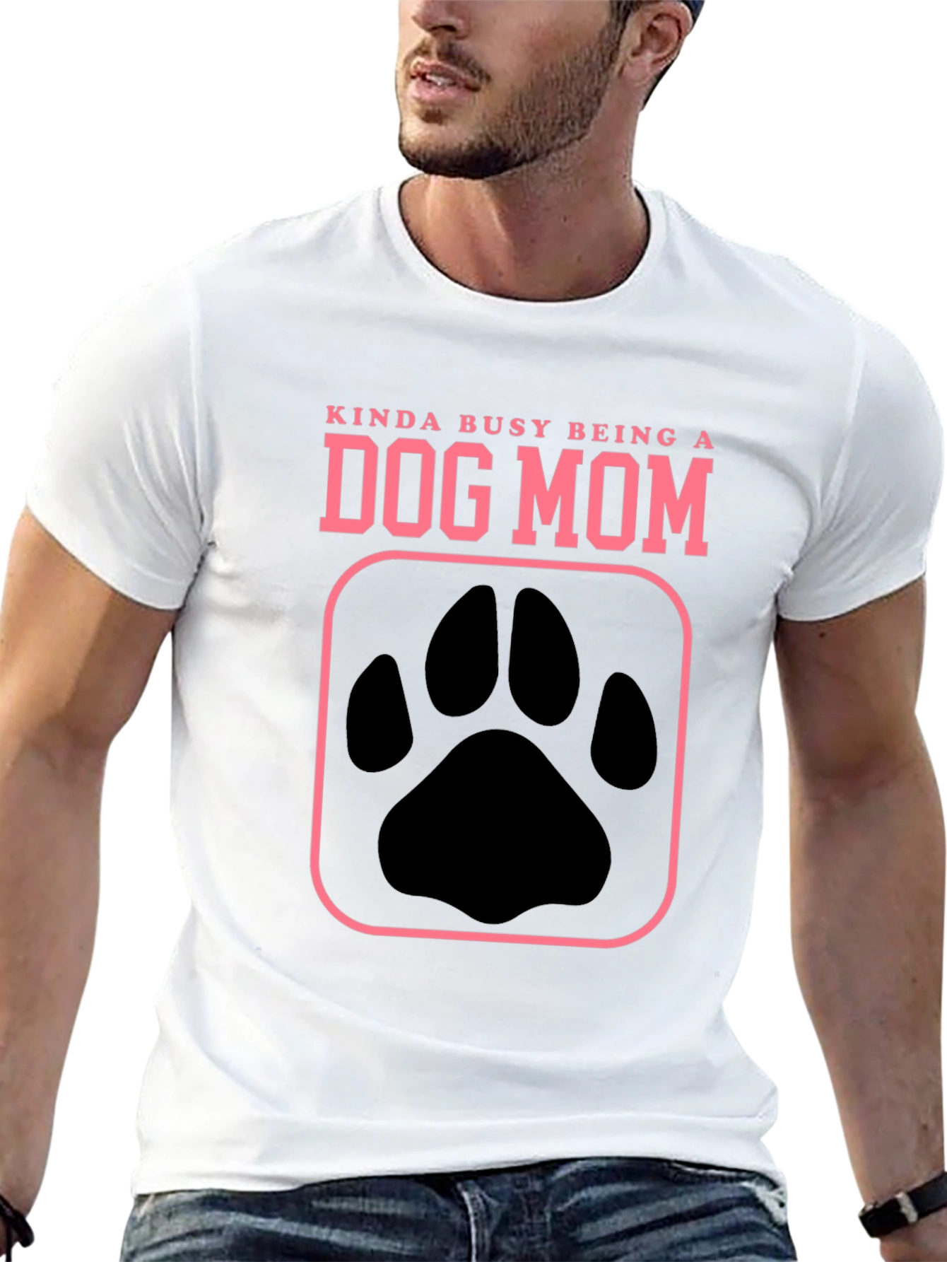 Dog Mom Graphic Tee - Black