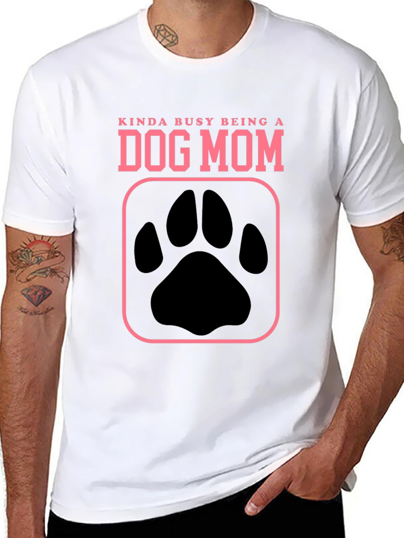 Dog Mom Graphic Tee - Black
