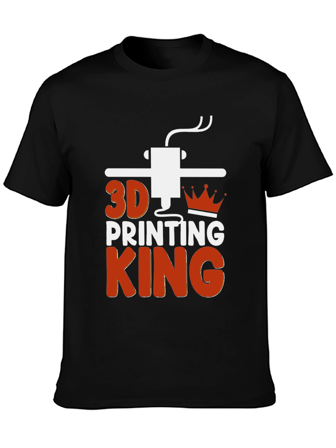 3D Printing King Graphic Tee - Black