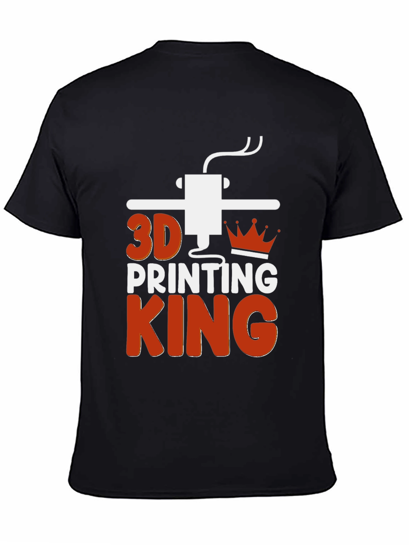 3D Printing King Graphic Tee - Black