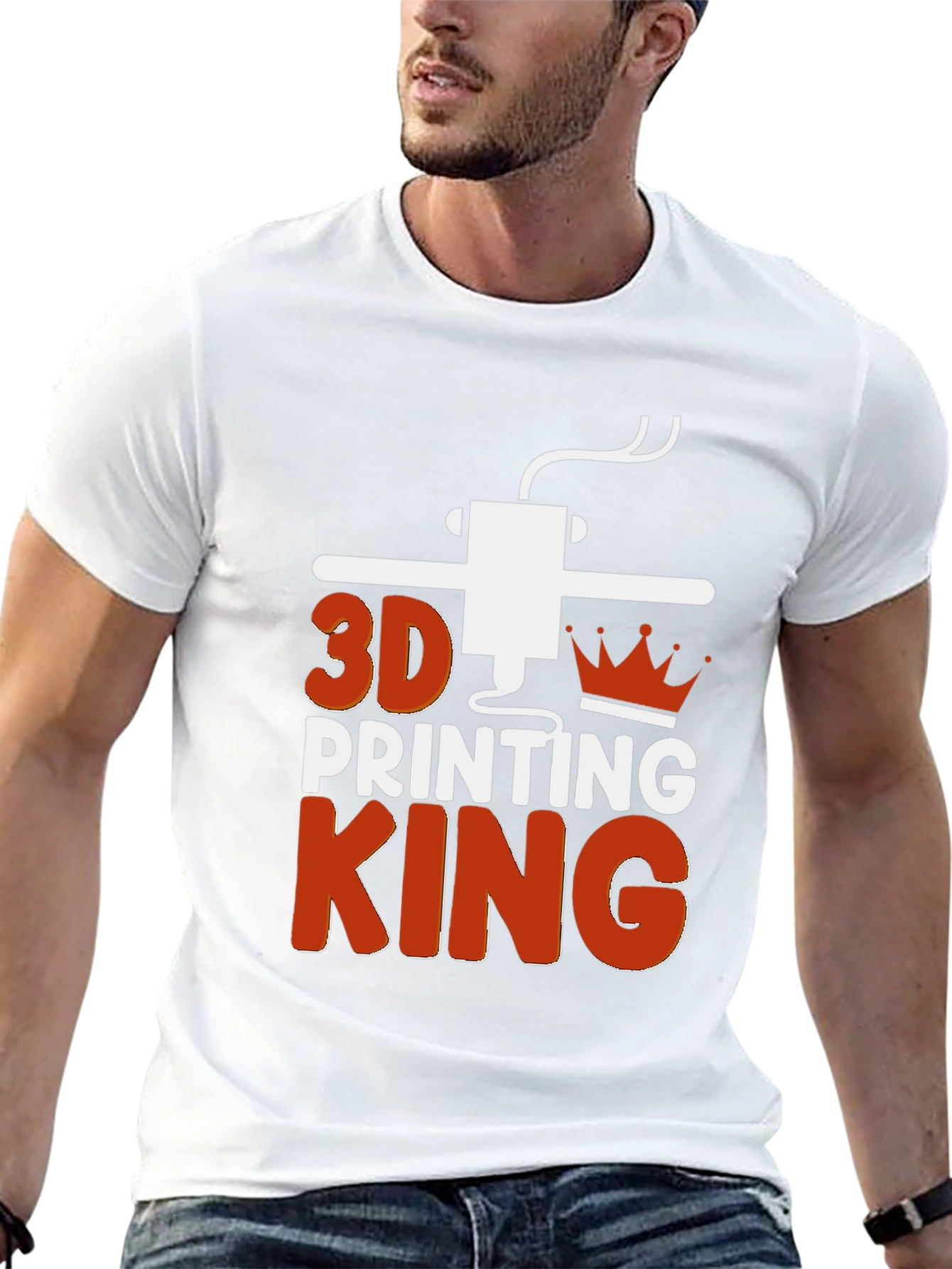 3D Printing King Graphic Tee - Black