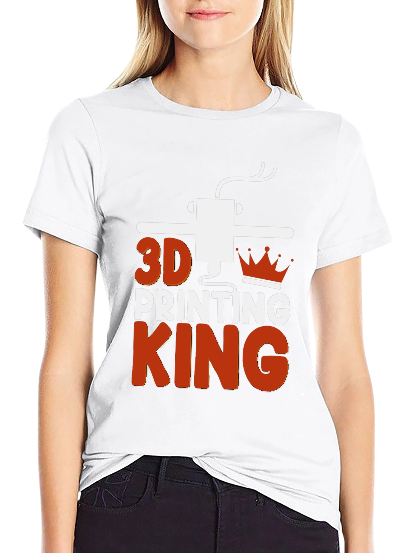 3D Printing King Graphic Tee - Black