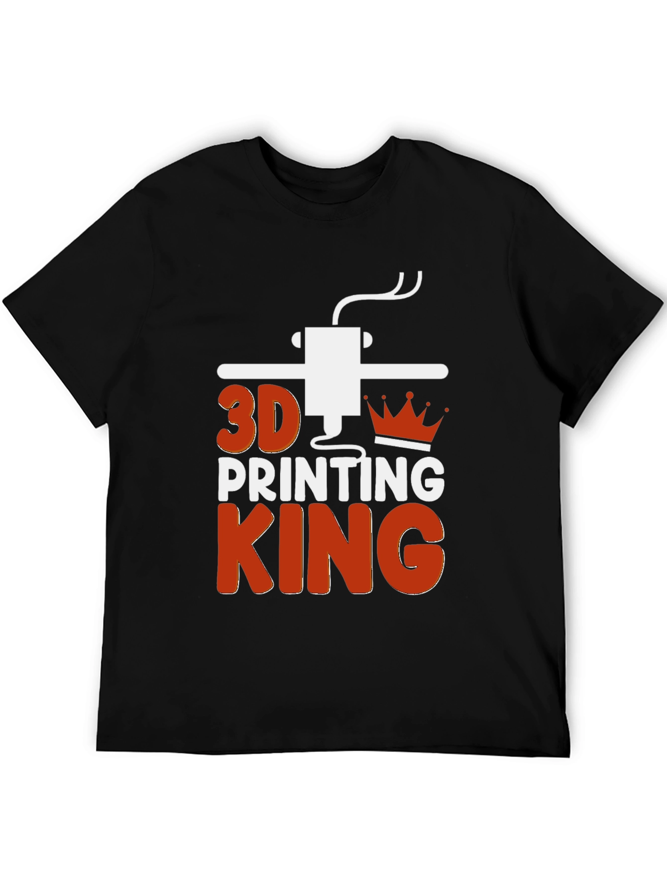 3D Printing King Graphic Tee - Black