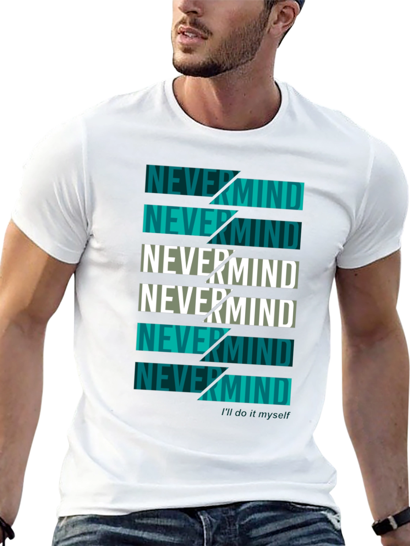 Nevermind Graphic Print Crew Neck T-Shirt