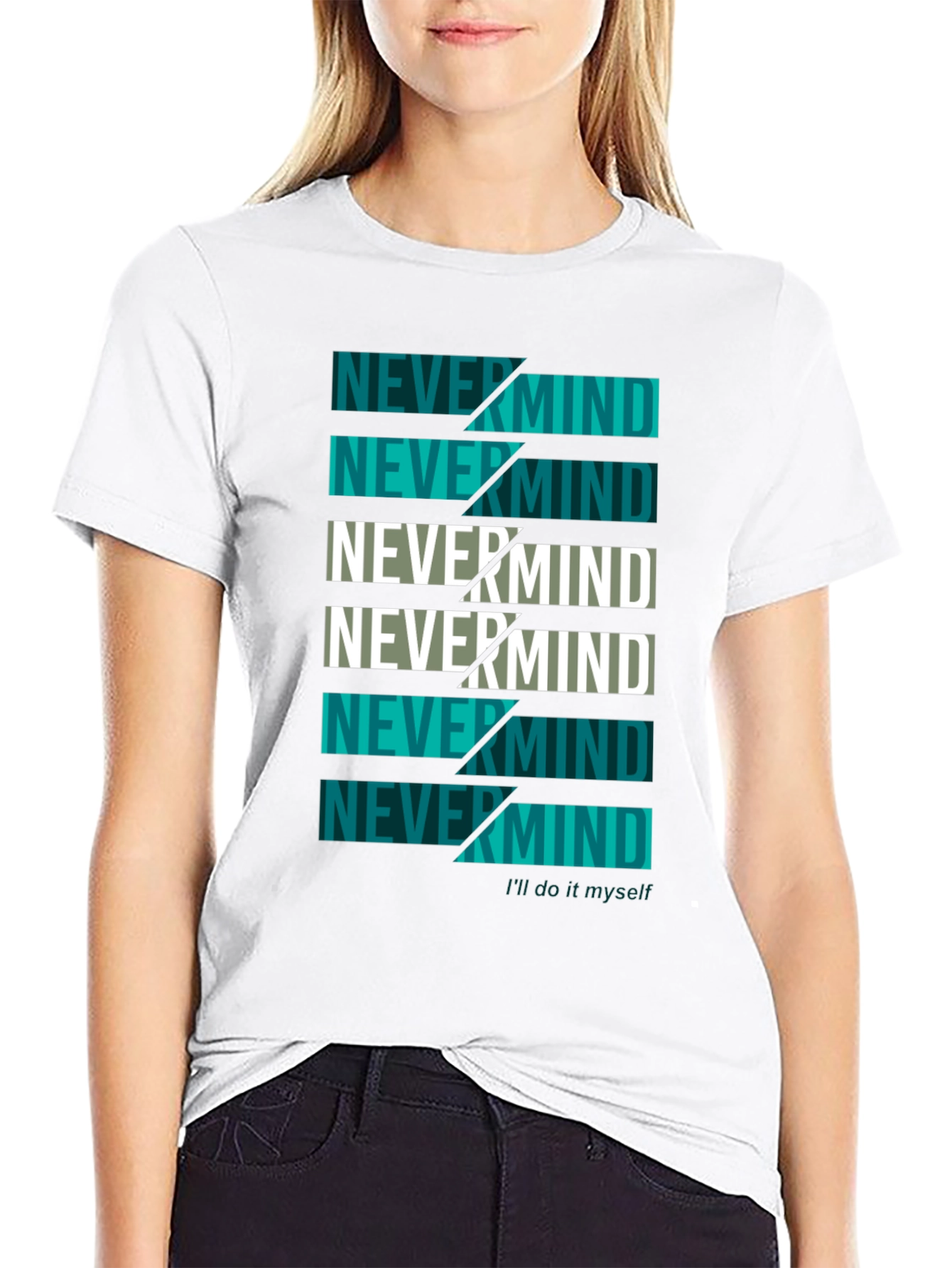 Nevermind Graphic Print Crew Neck T-Shirt