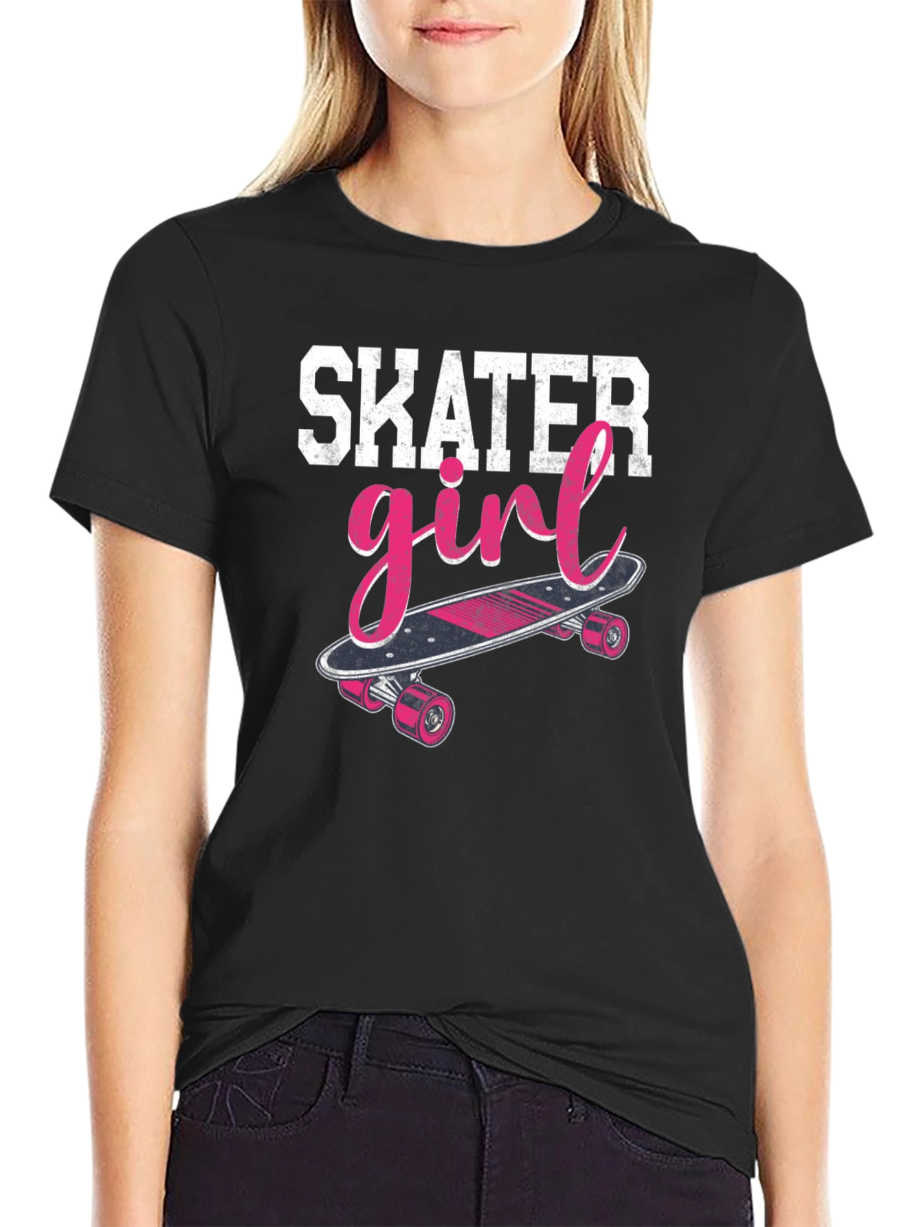 Skater Girl Graphic Tee - Casual Style