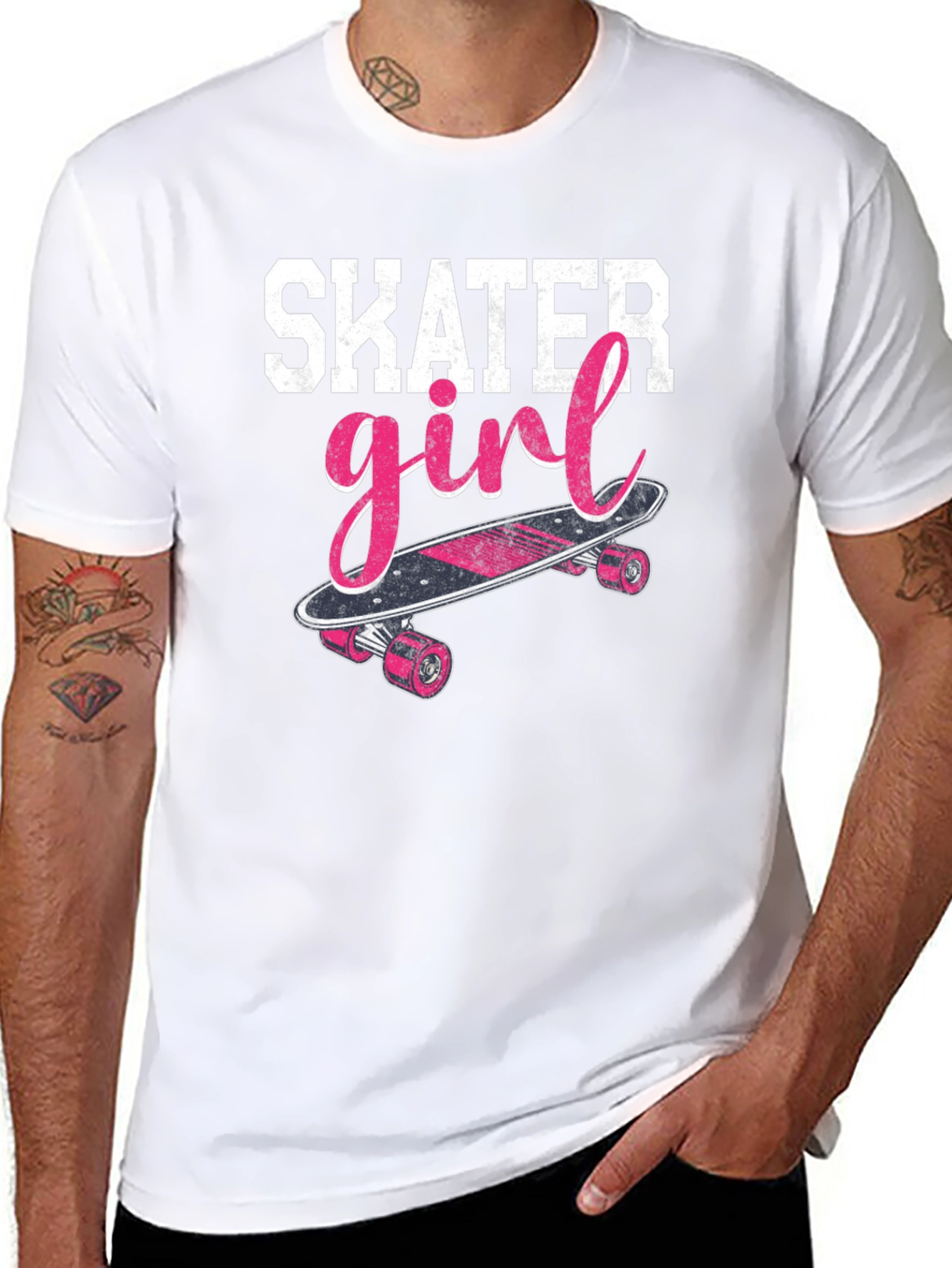 Skater Girl Graphic Tee - Casual Style