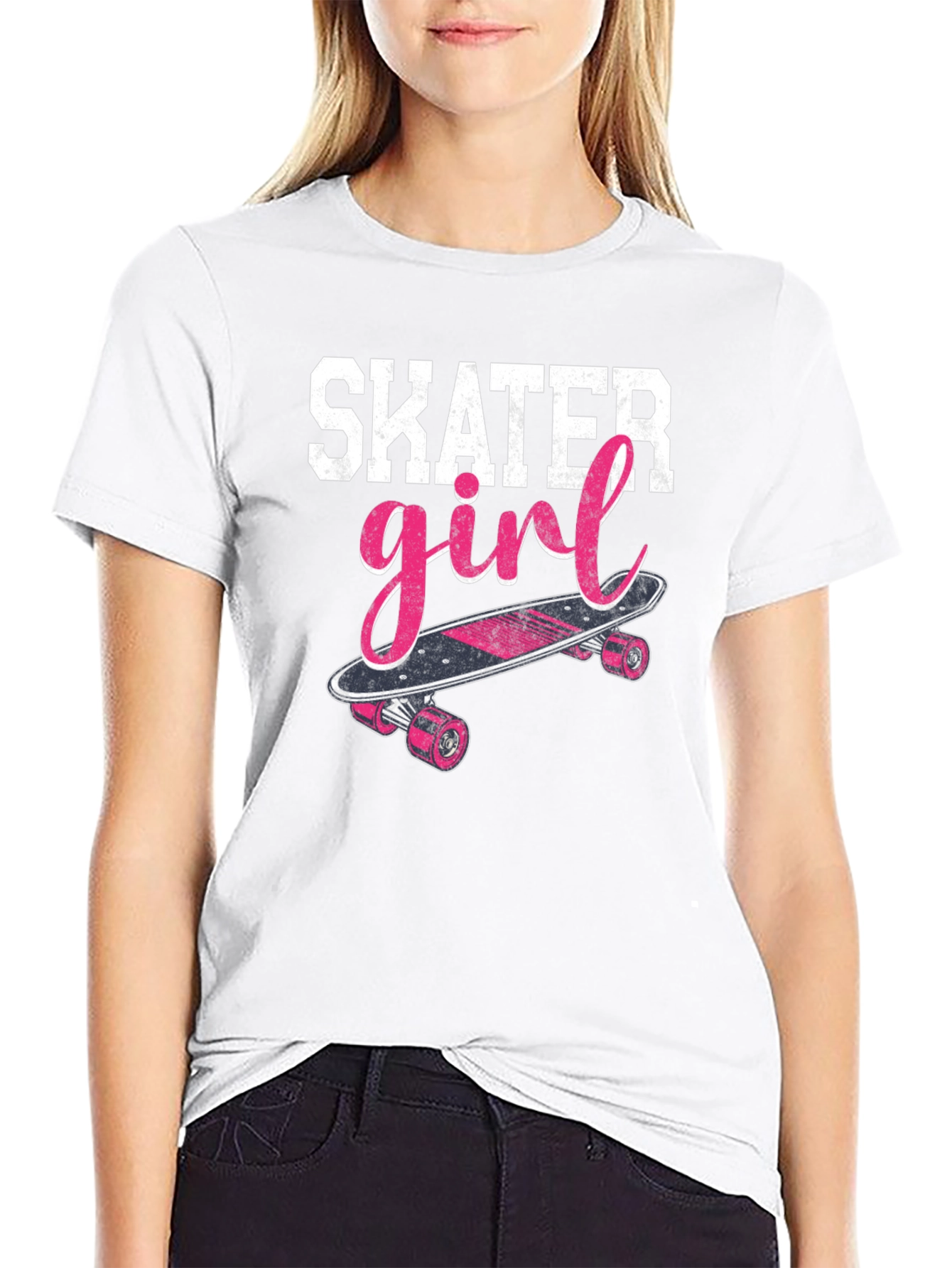 Skater Girl Graphic Tee - Casual Style