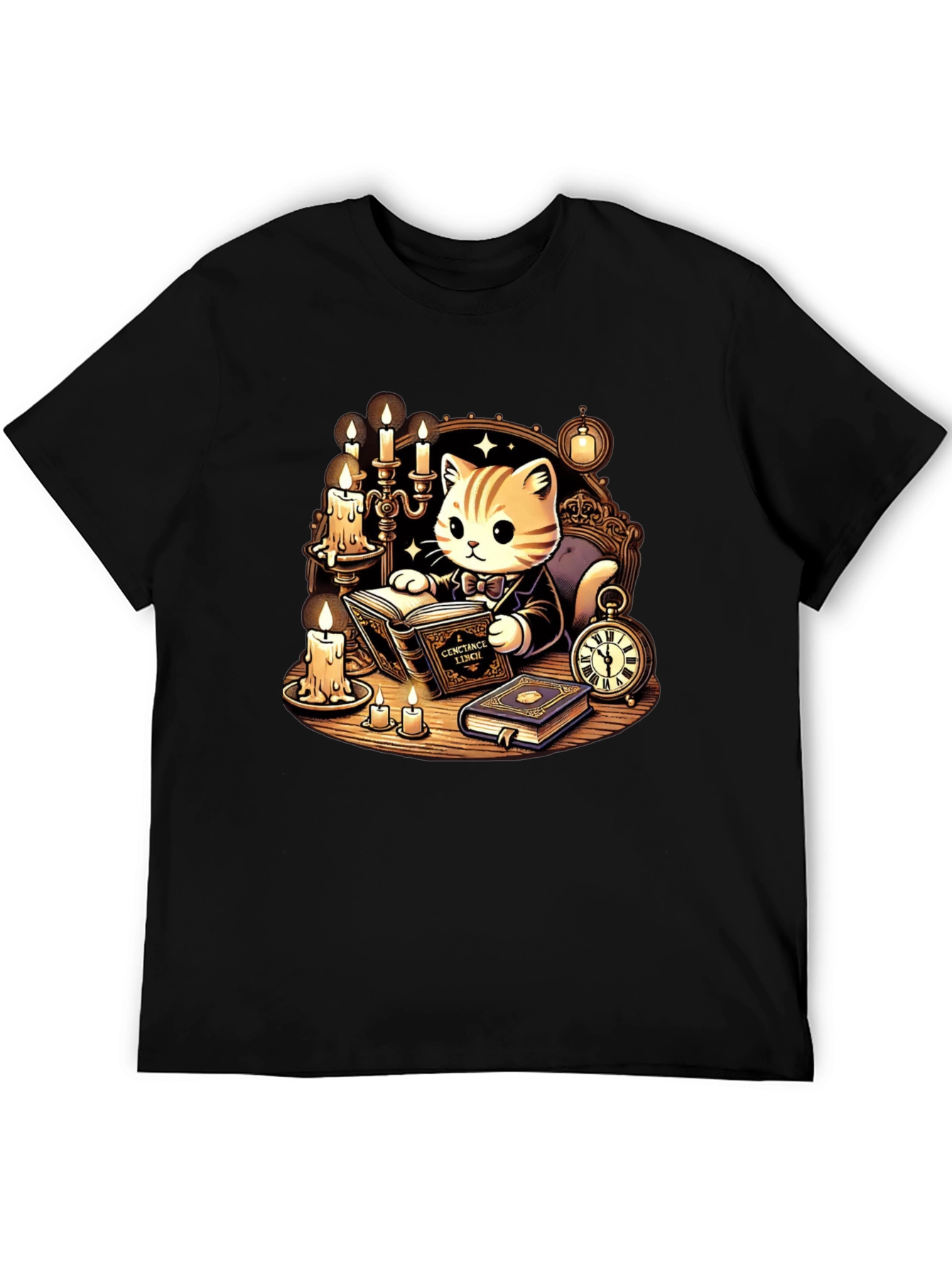 Literary Cat T-Shirt - Reading Kitten Tee