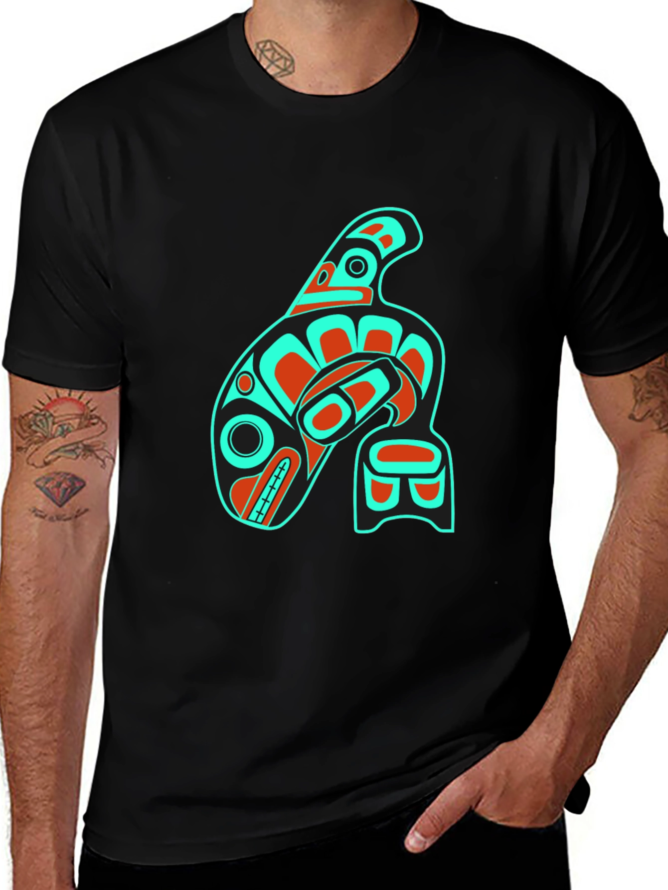 Indigenous Orca Whale Graphic Tee