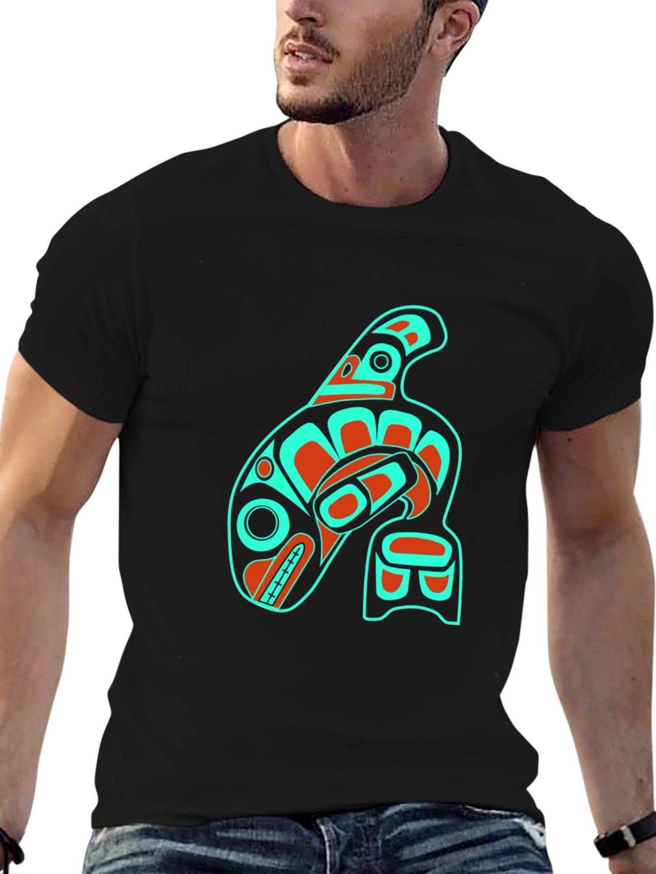 Indigenous Orca Whale Graphic Tee