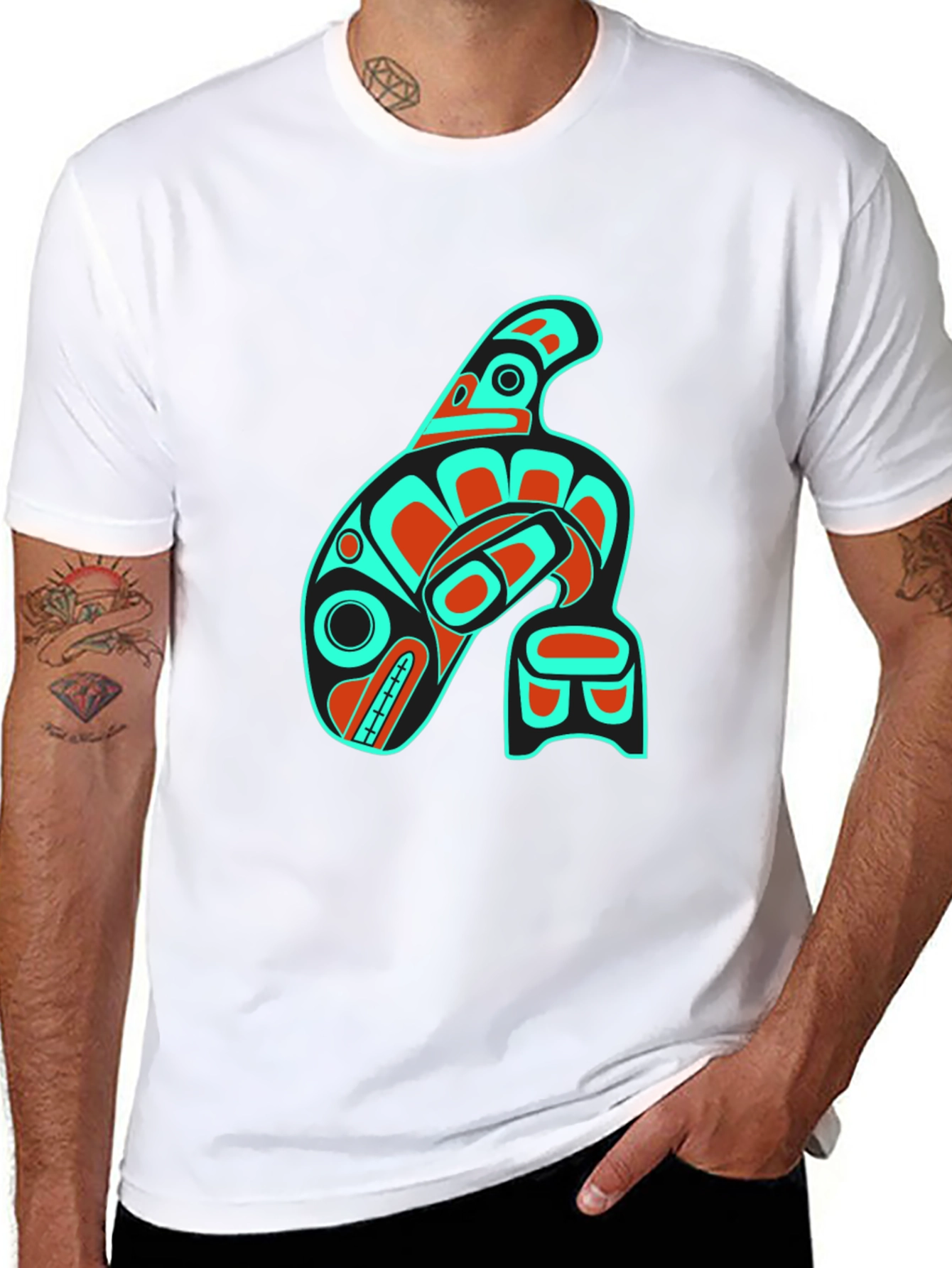 Indigenous Orca Whale Graphic Tee