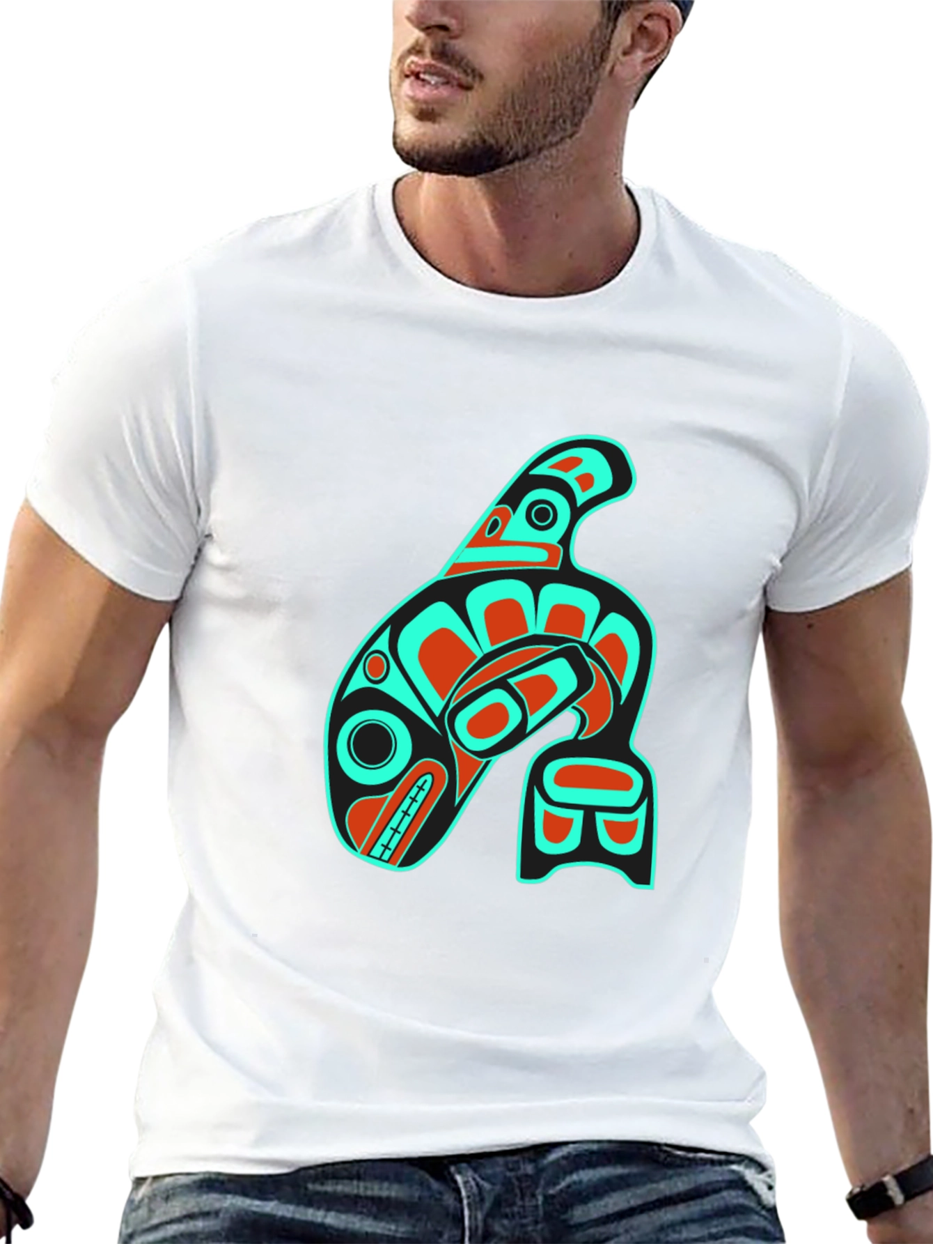 Indigenous Orca Whale Graphic Tee