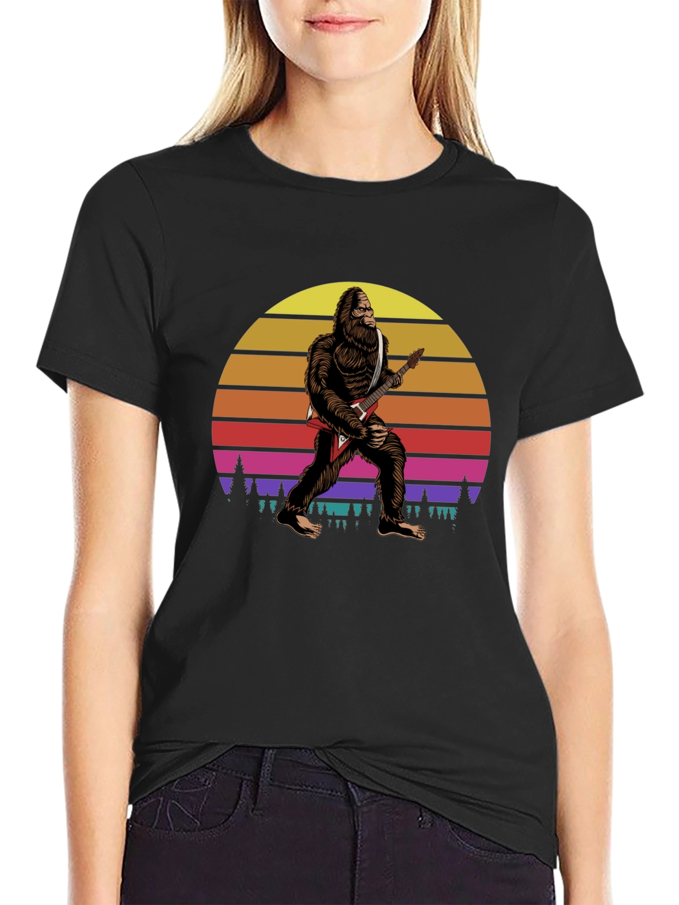 Bigfoot Guitar Player T-Shirt