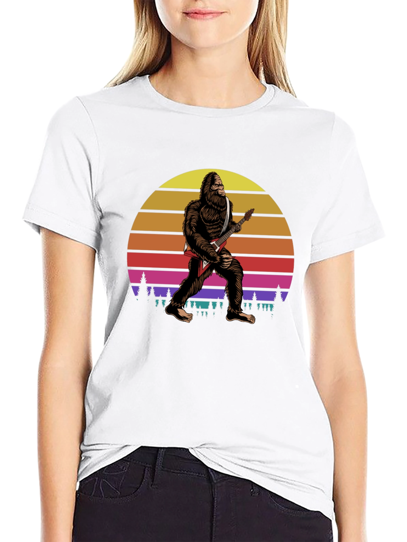 Bigfoot Guitar Player T-Shirt