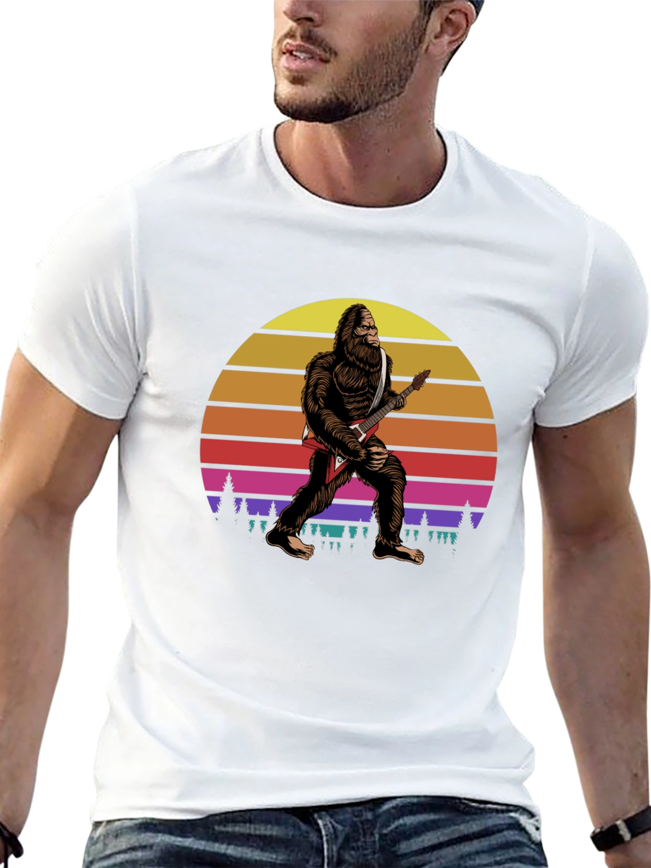 Bigfoot Guitar Player T-Shirt