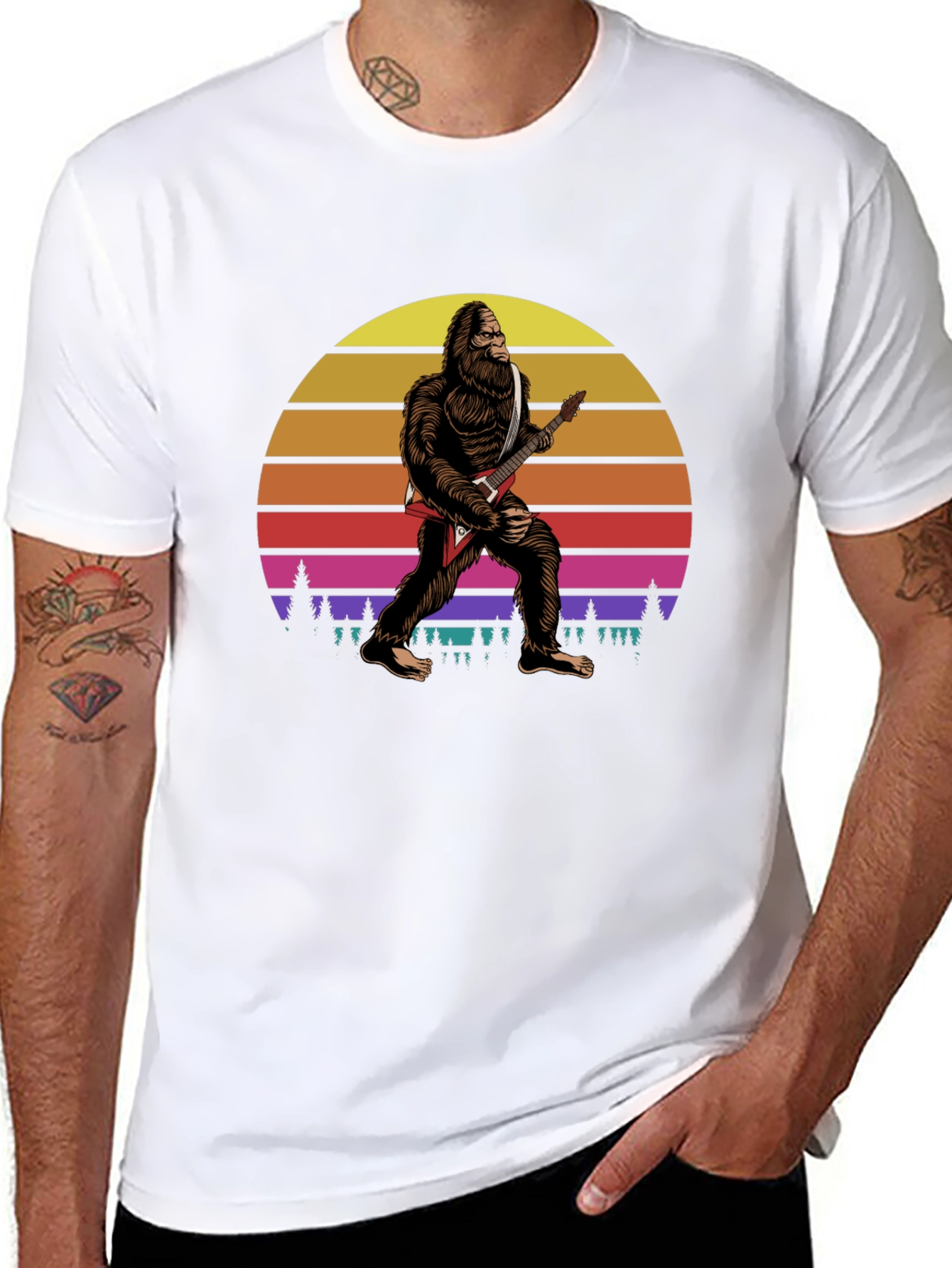 Bigfoot Guitar Player T-Shirt