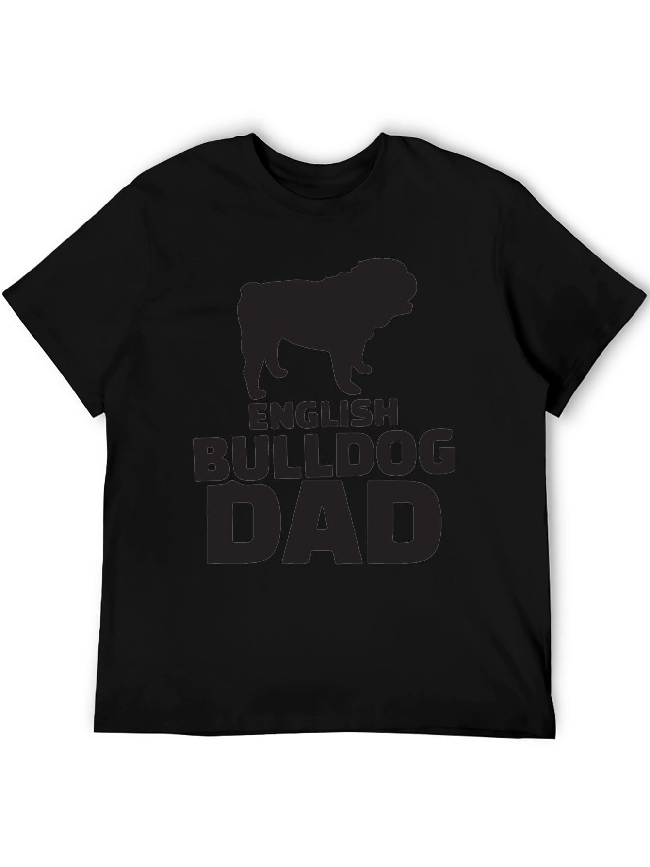 English Bulldog Dad Black T-Shirt