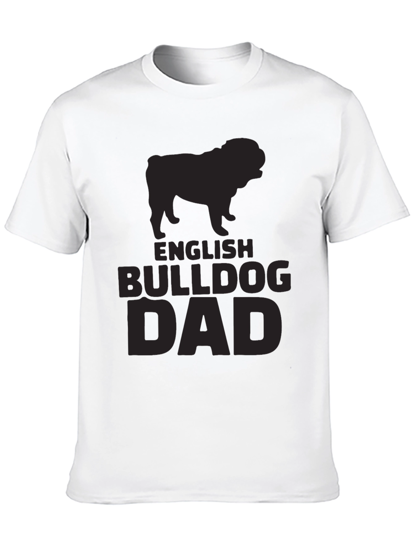 English Bulldog Dad Black T-Shirt