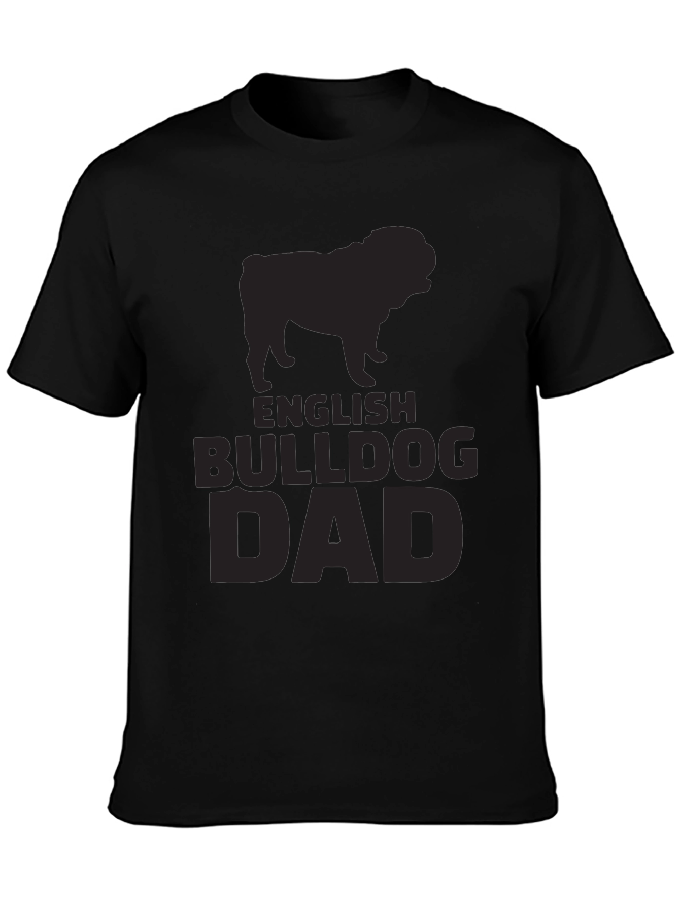 English Bulldog Dad Black T-Shirt