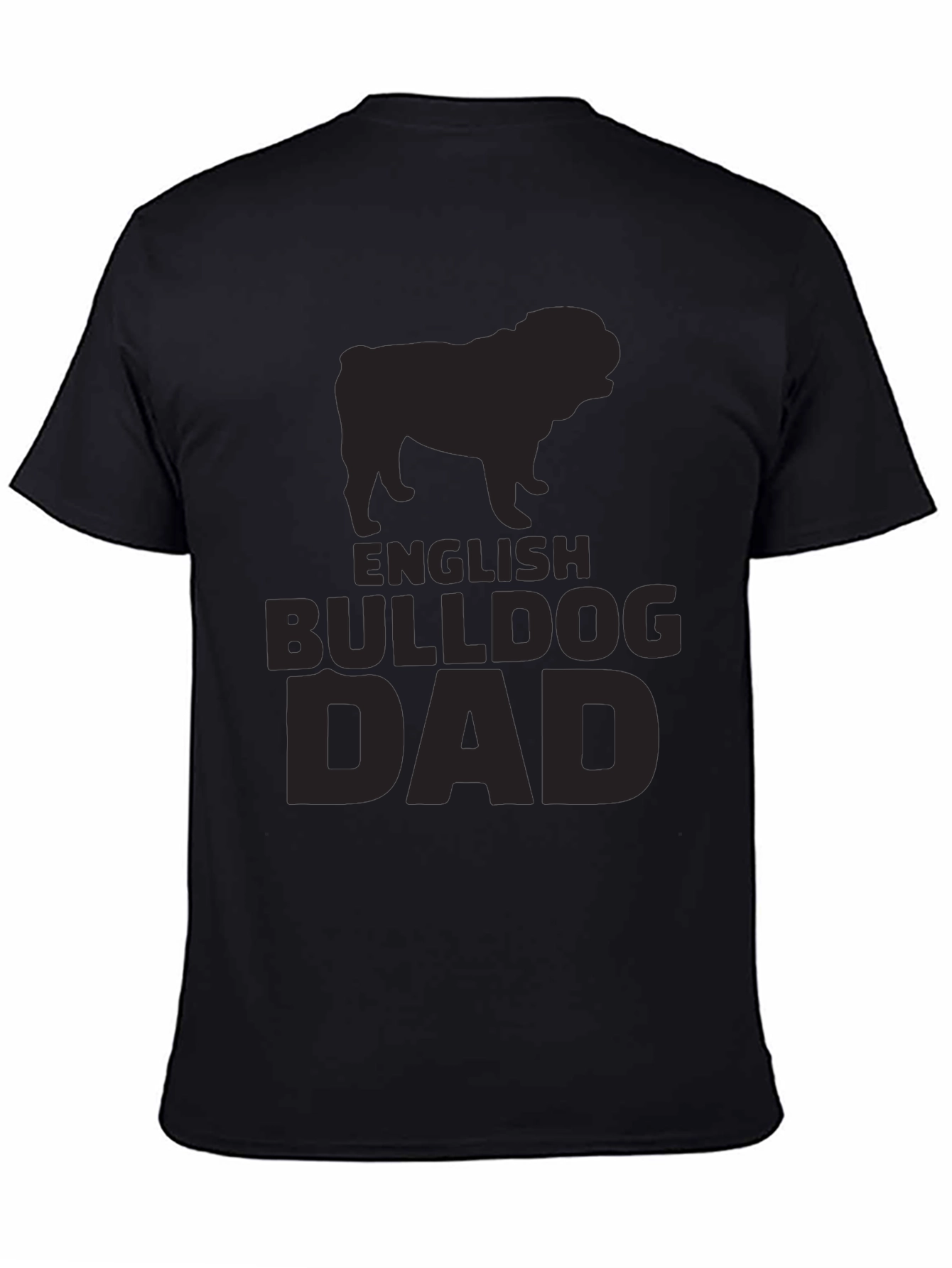 English Bulldog Dad Black T-Shirt