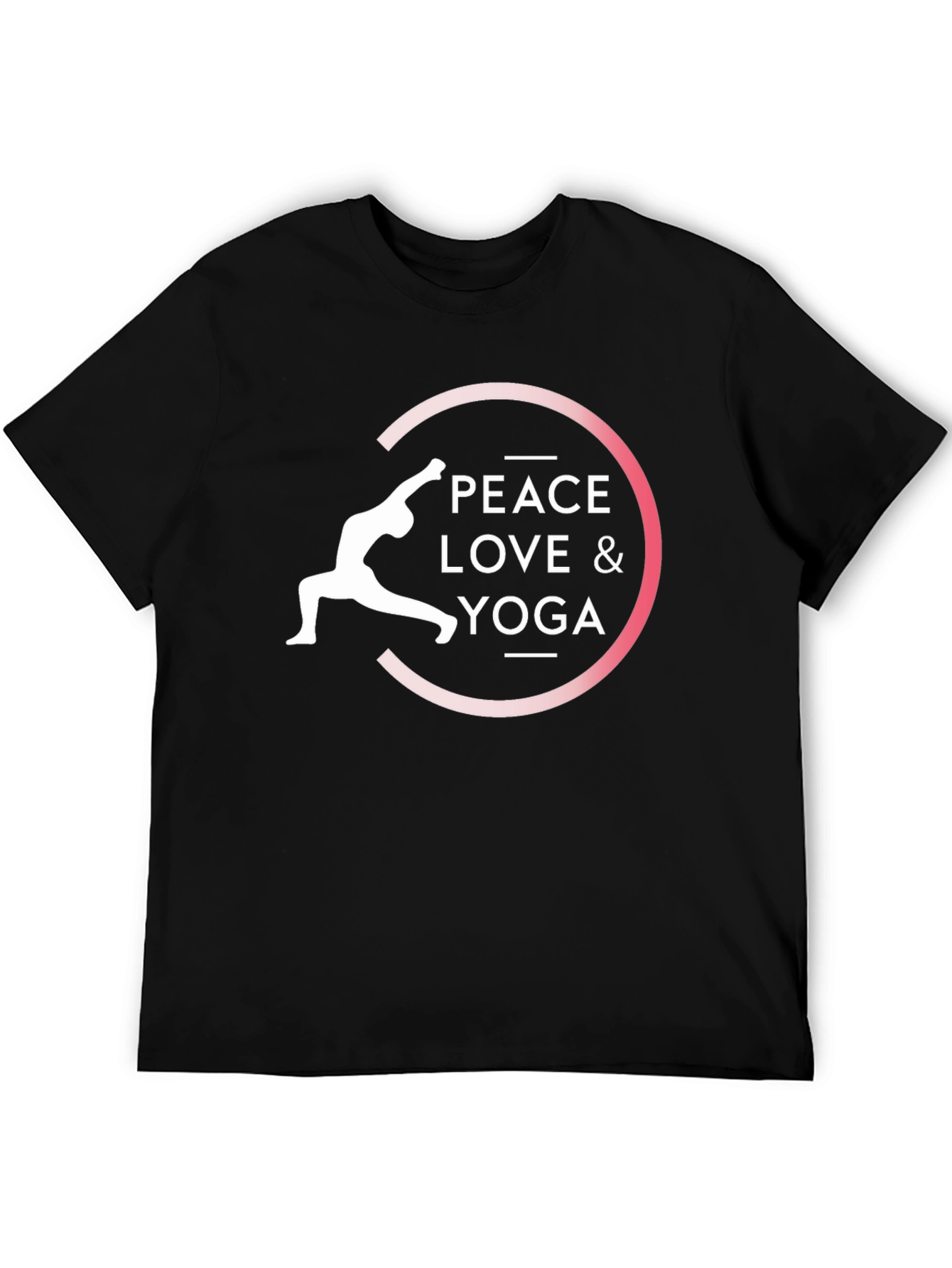 Peace Love & Yoga T-Shirt - Black