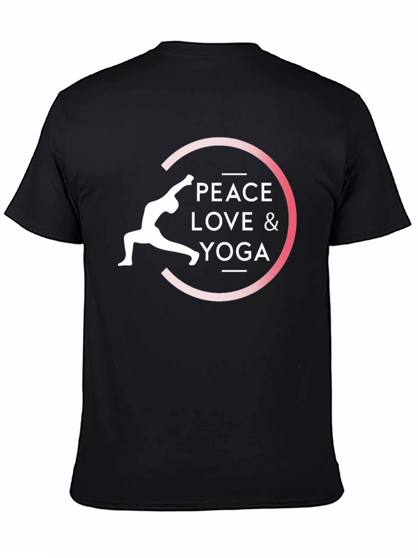 Peace Love & Yoga T-Shirt - Black