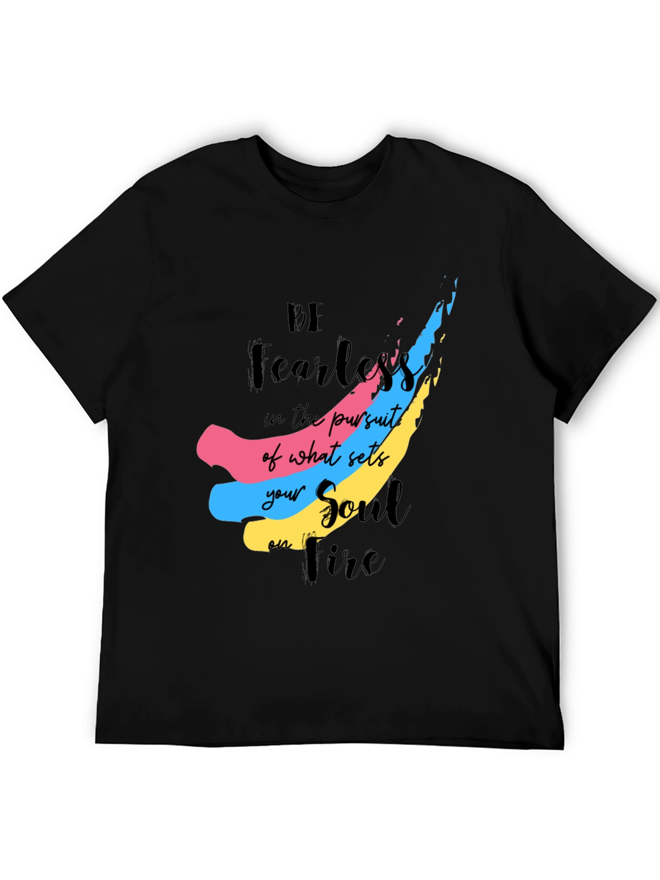 Be Fearless Soul on Fire Graphic Tee - Black