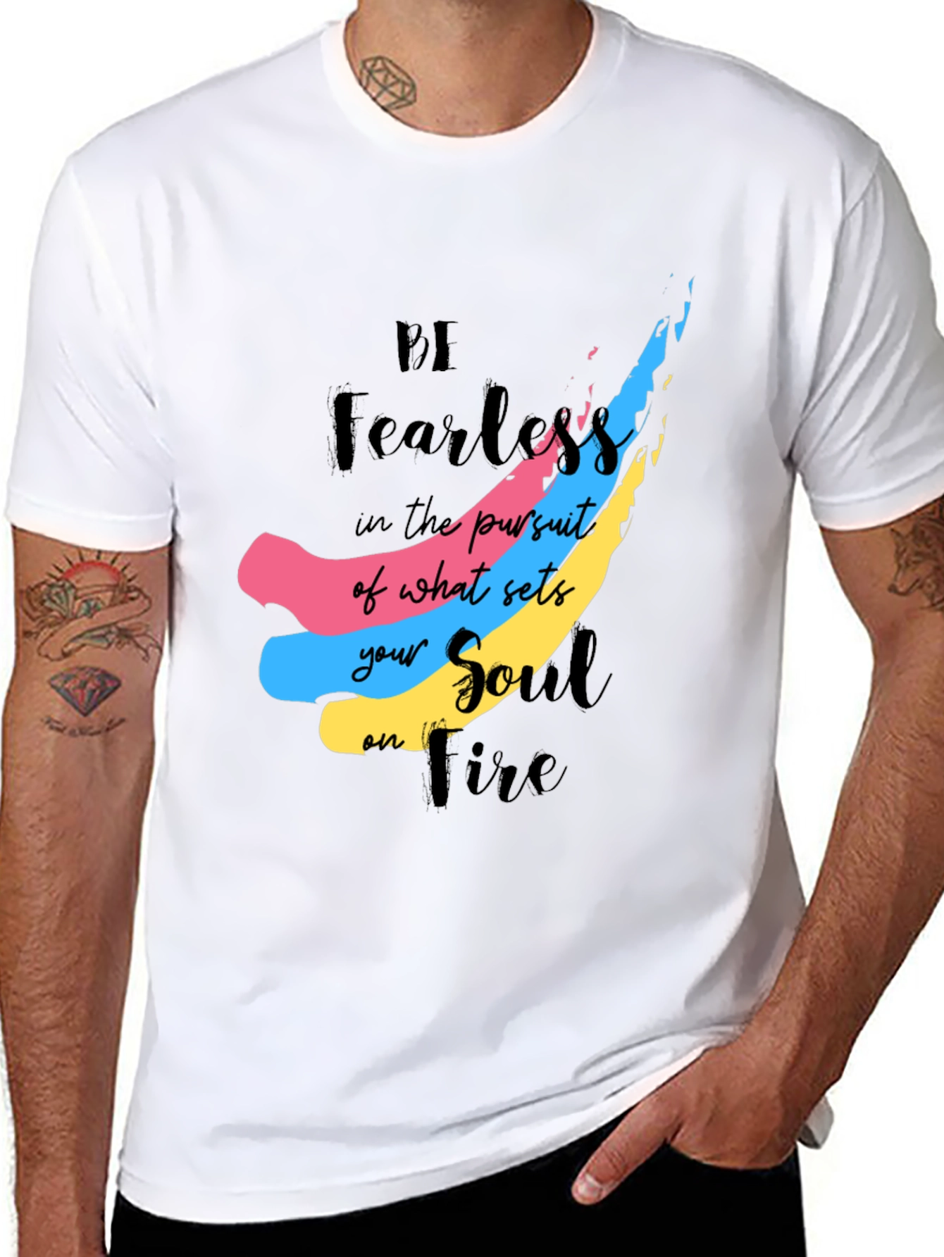 Be Fearless Soul on Fire Graphic Tee - Black