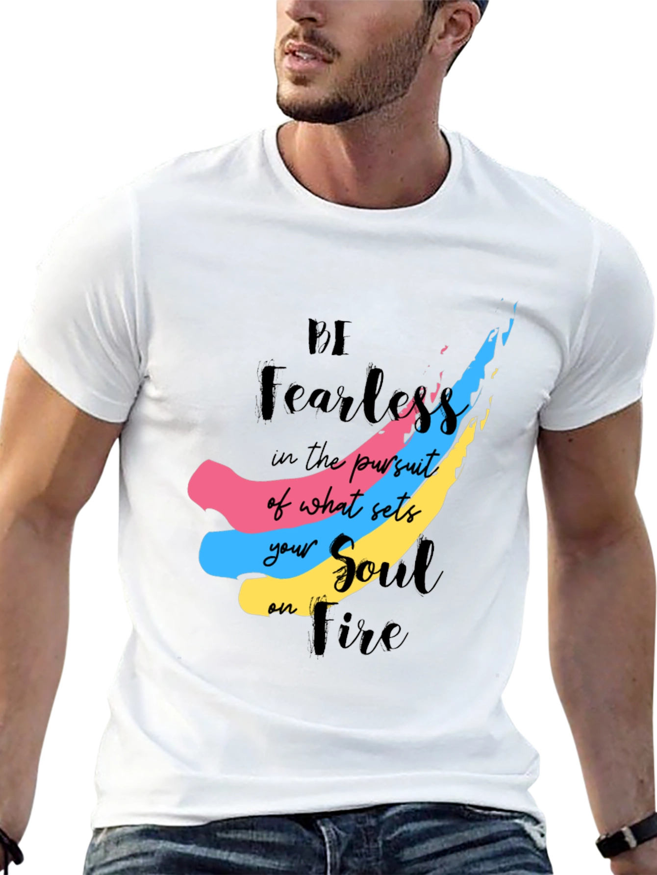 Be Fearless Soul on Fire Graphic Tee - Black