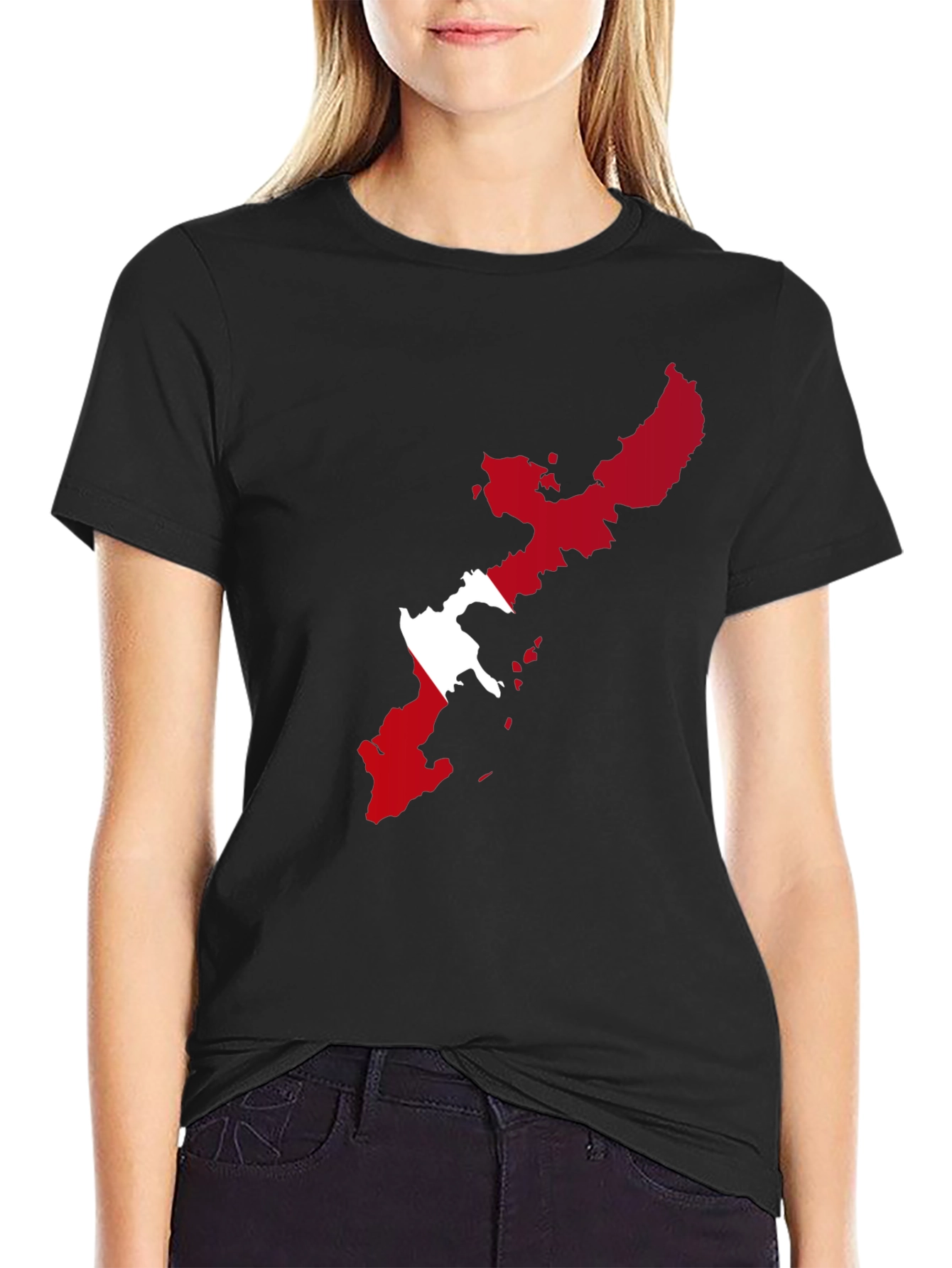Okinawa Japan T-Shirt - Island Map Design