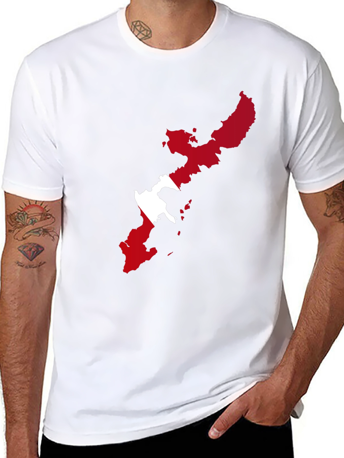 Okinawa Japan T-Shirt - Island Map Design