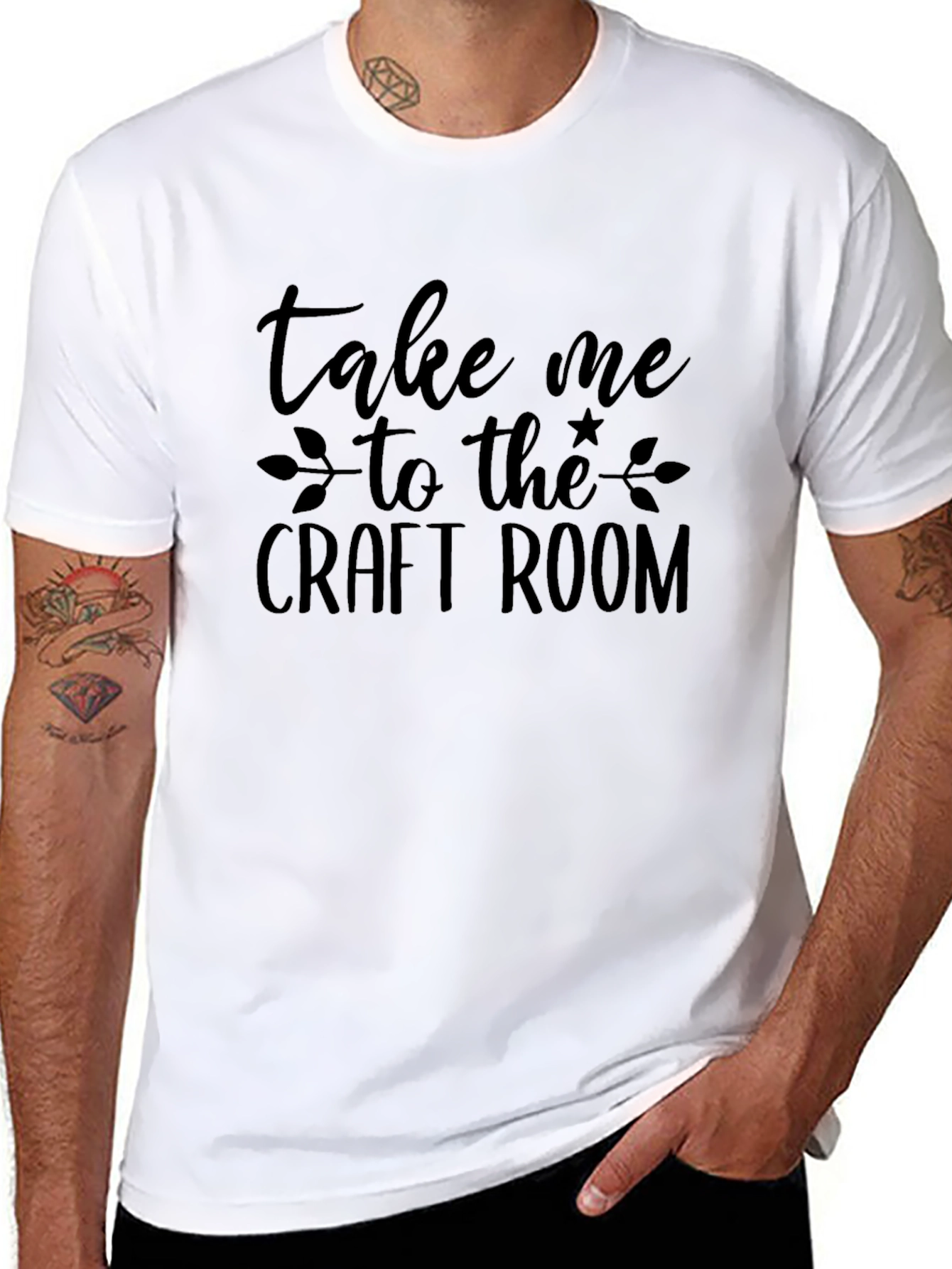 Take Me To The Craft Room Black T-Shirt