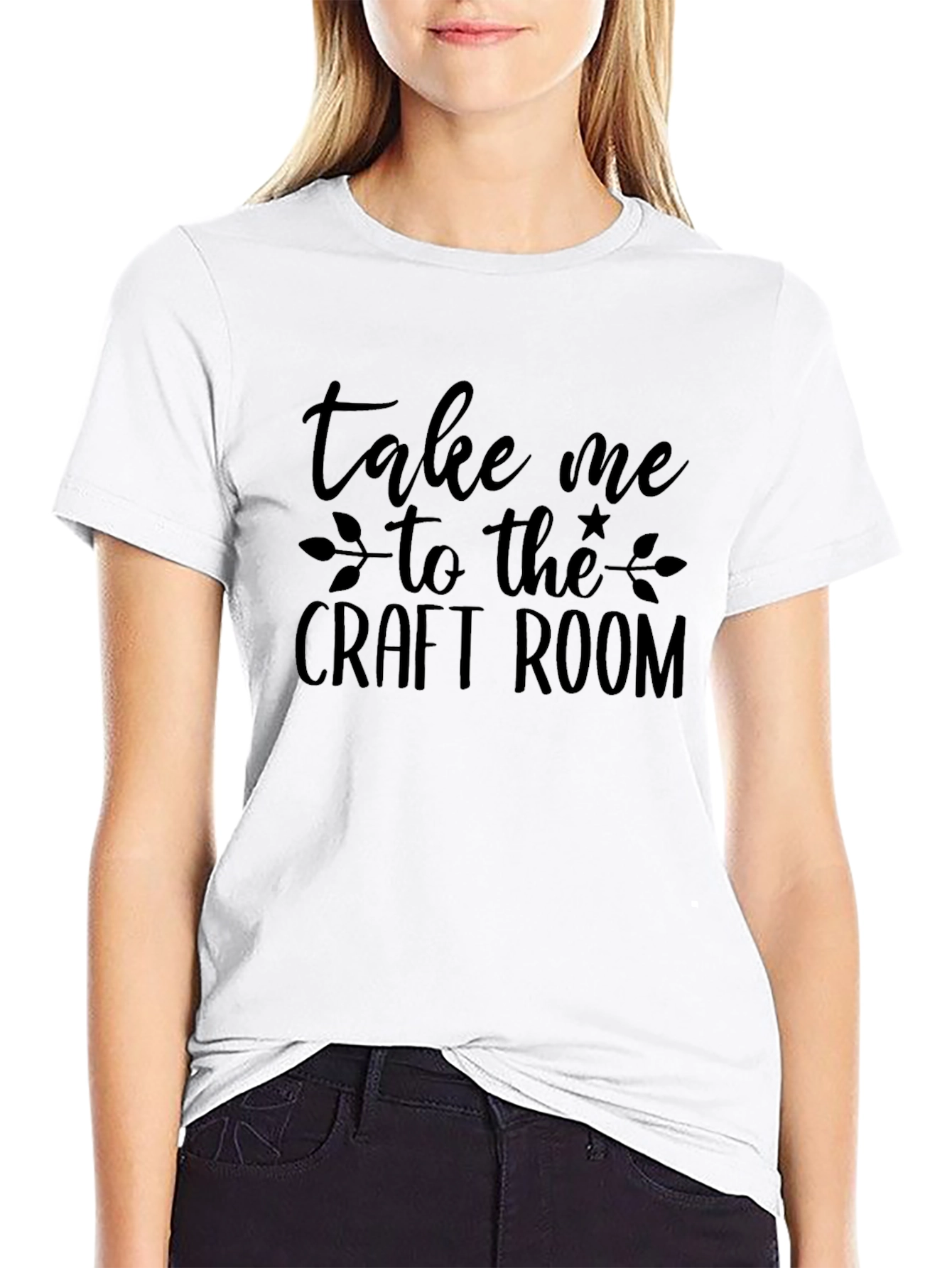 Take Me To The Craft Room Black T-Shirt