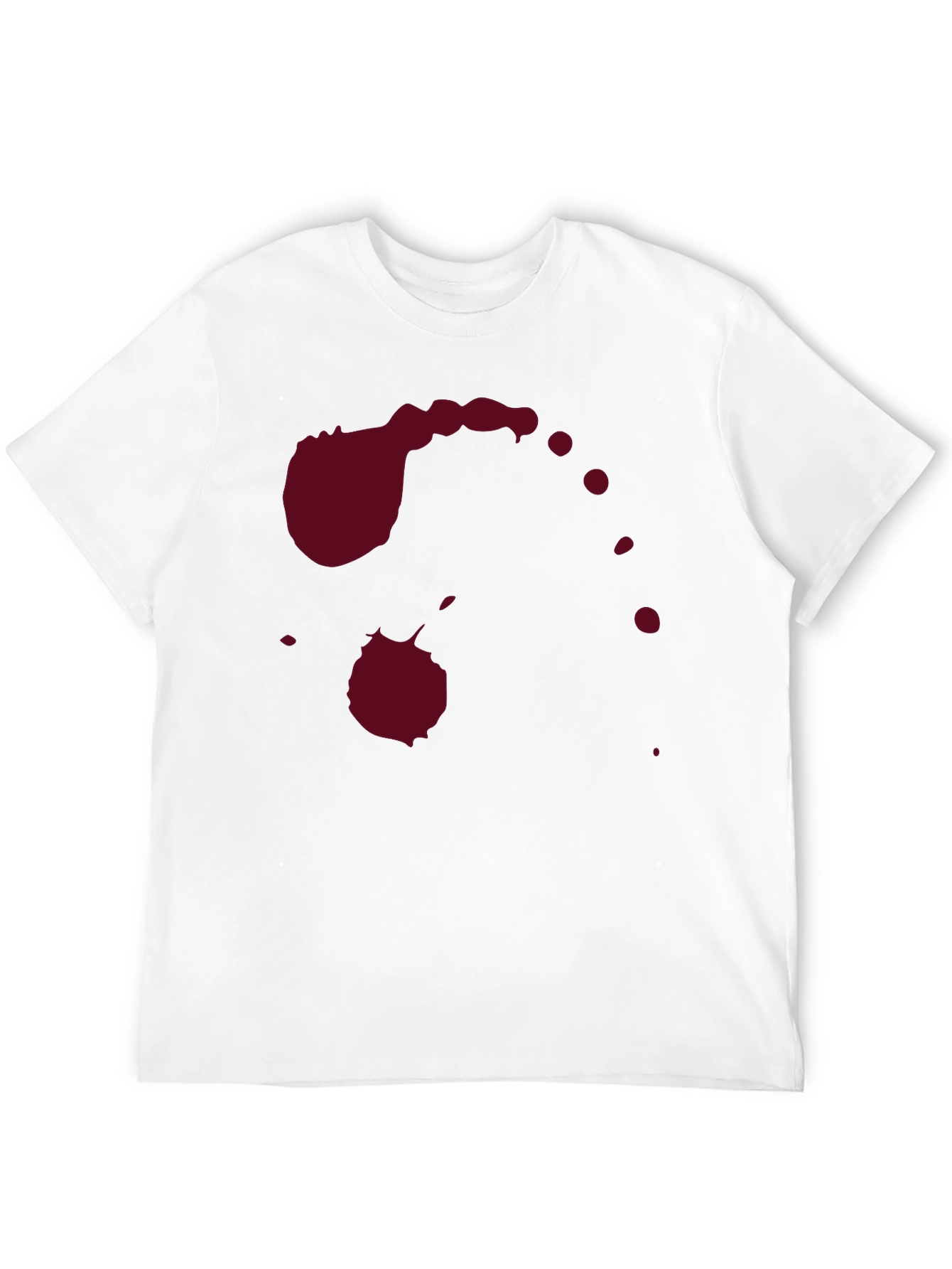 Abstract Dark Red Stain Graphic Tee