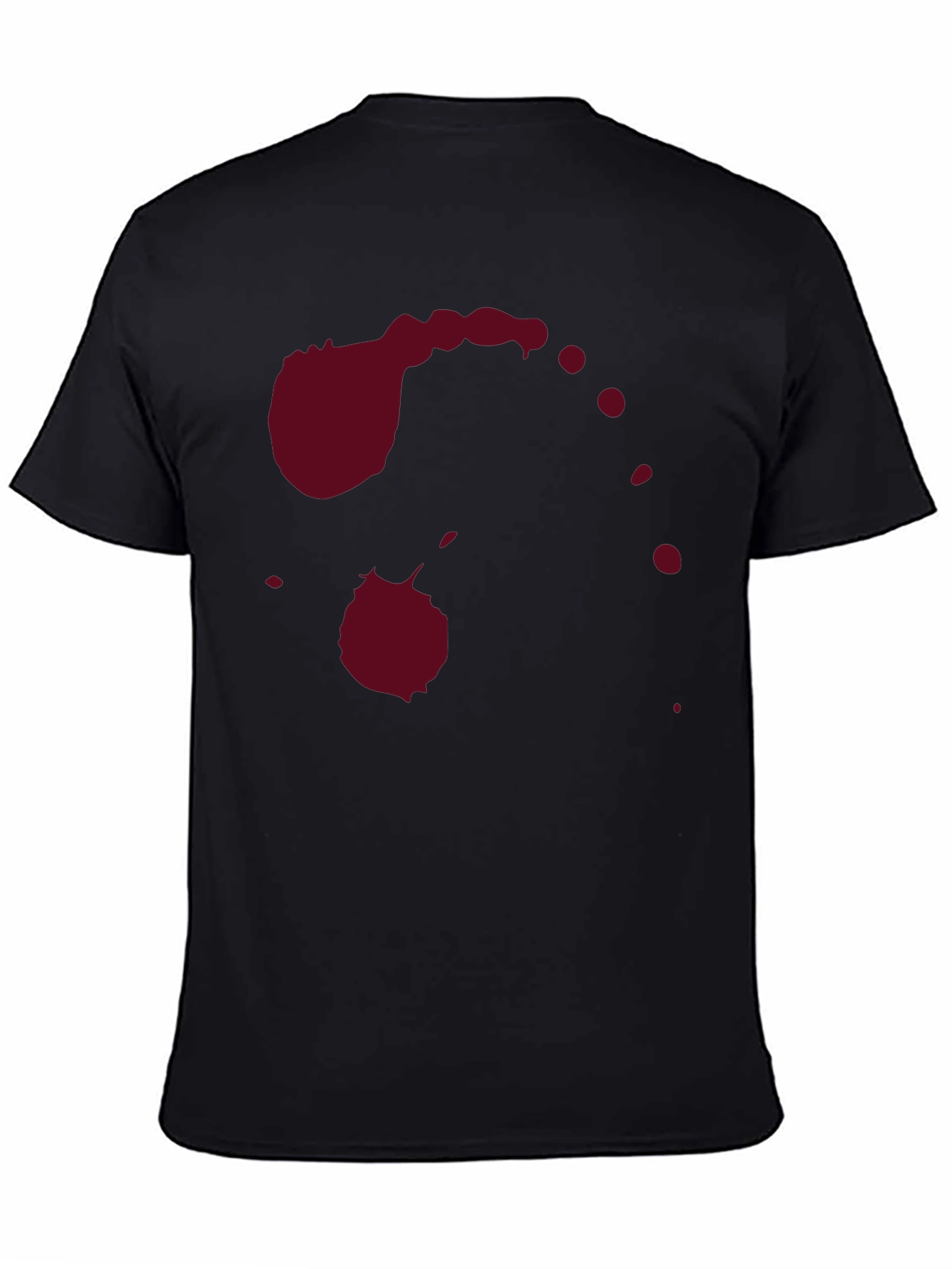 Abstract Dark Red Stain Graphic Tee