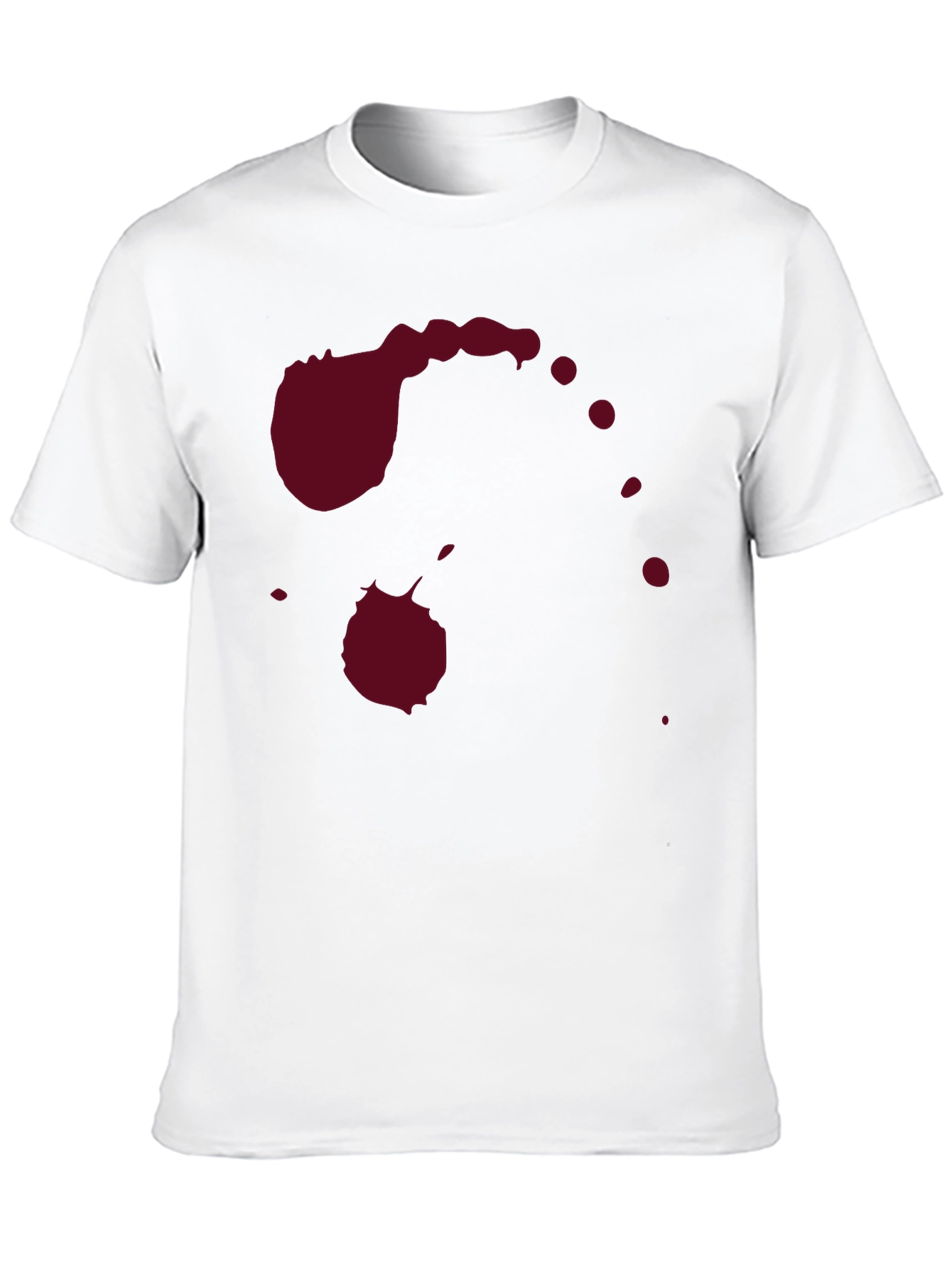 Abstract Dark Red Stain Graphic Tee