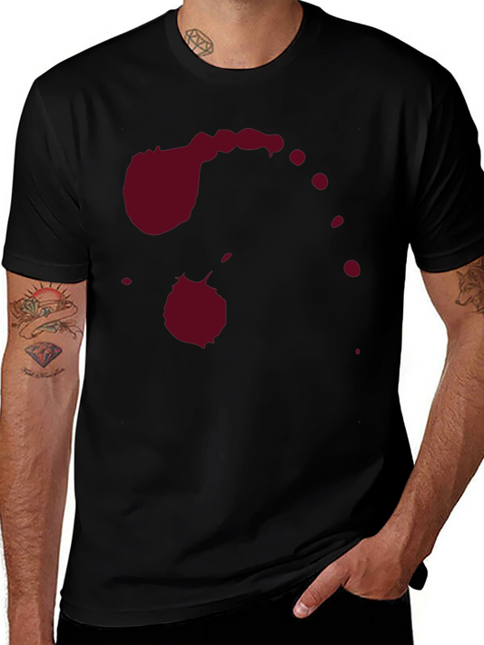 Abstract Dark Red Stain Graphic Tee
