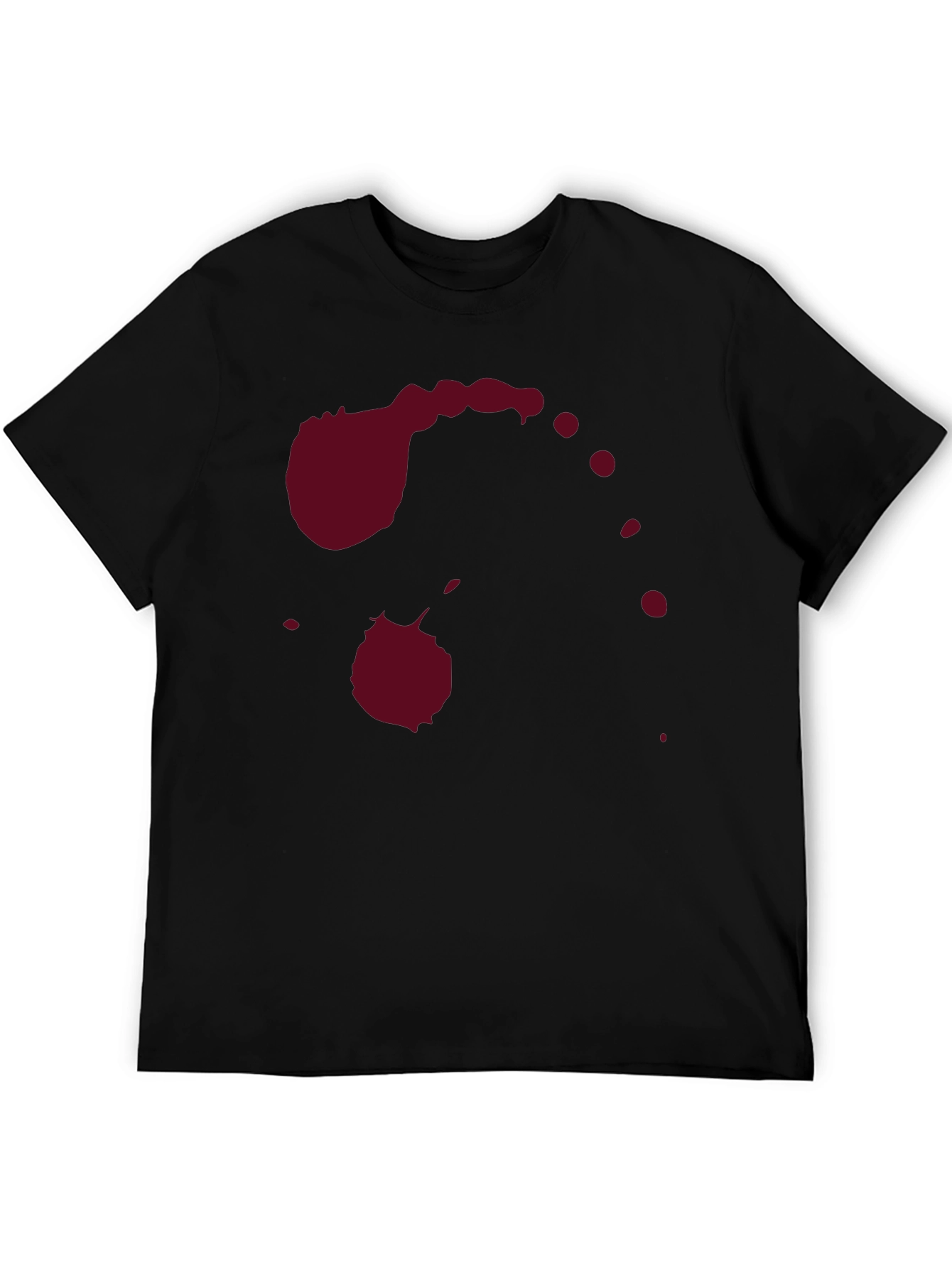 Abstract Dark Red Stain Graphic Tee