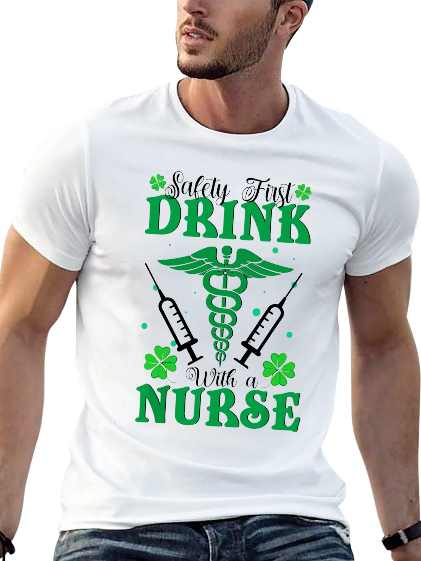 St. Patricks Day Nurse T-Shirt - Safety First