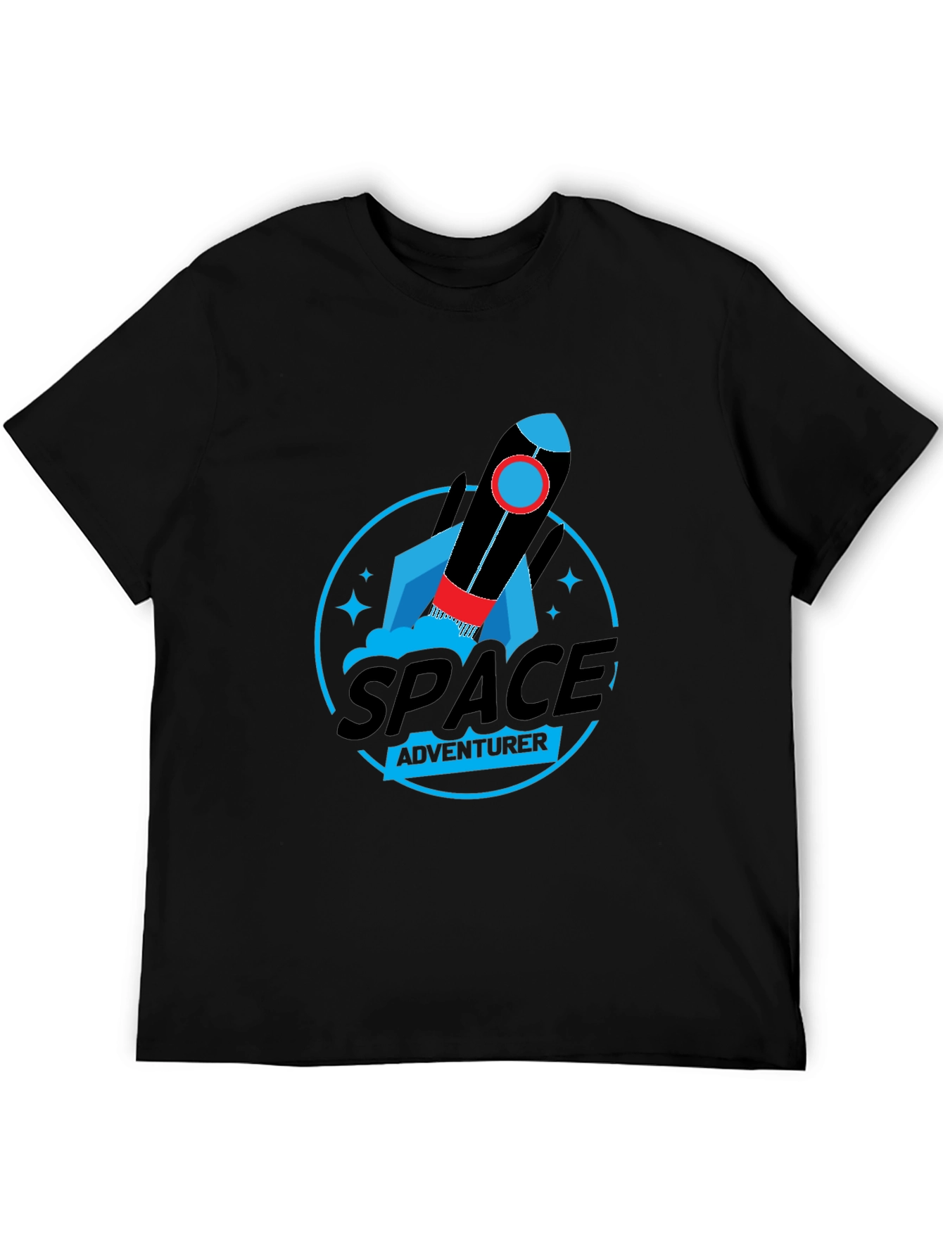 Space Adventurer Graphic T-Shirt - Black Cotton Tee